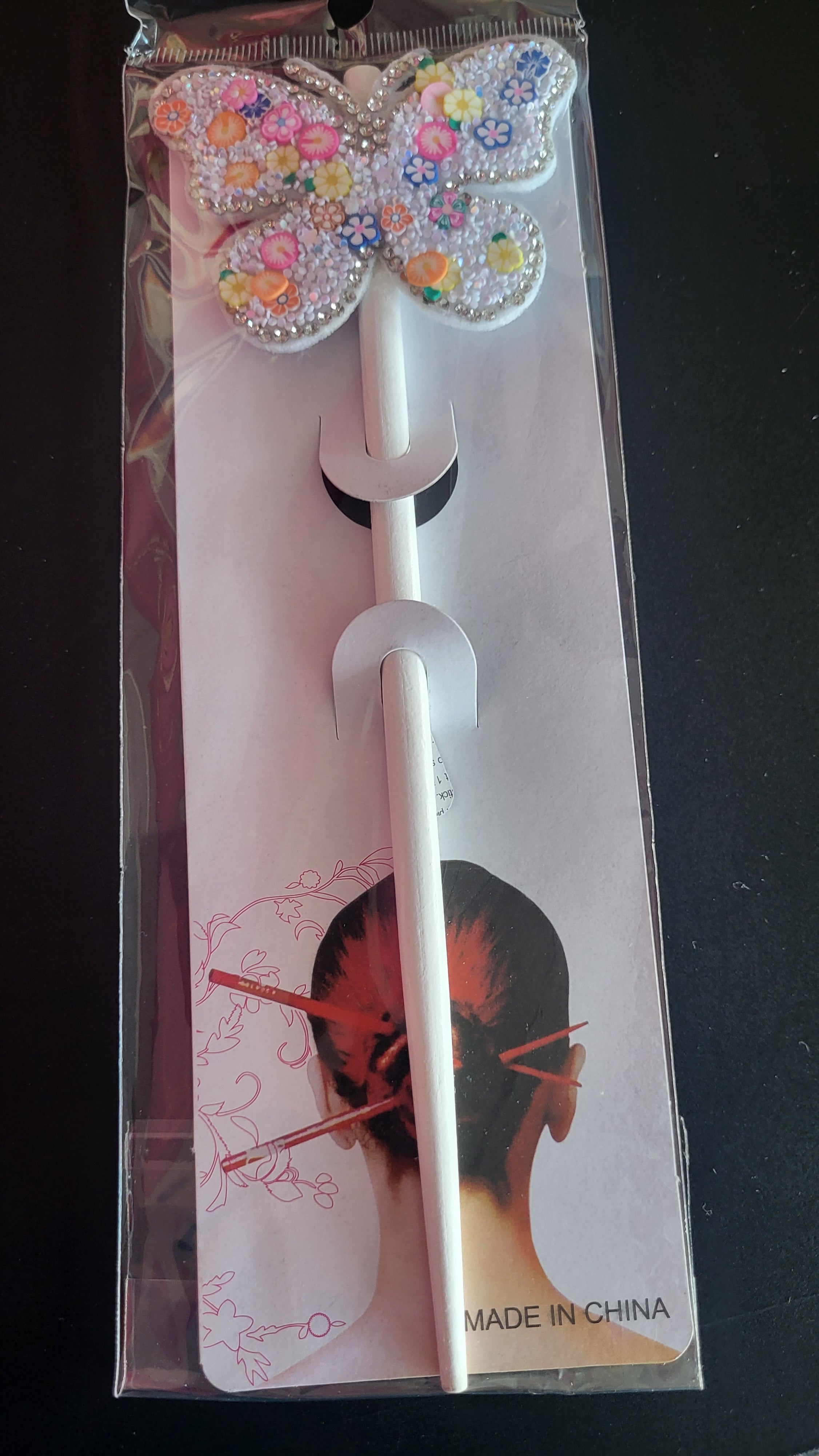 Butterfly Hair Stick Decor