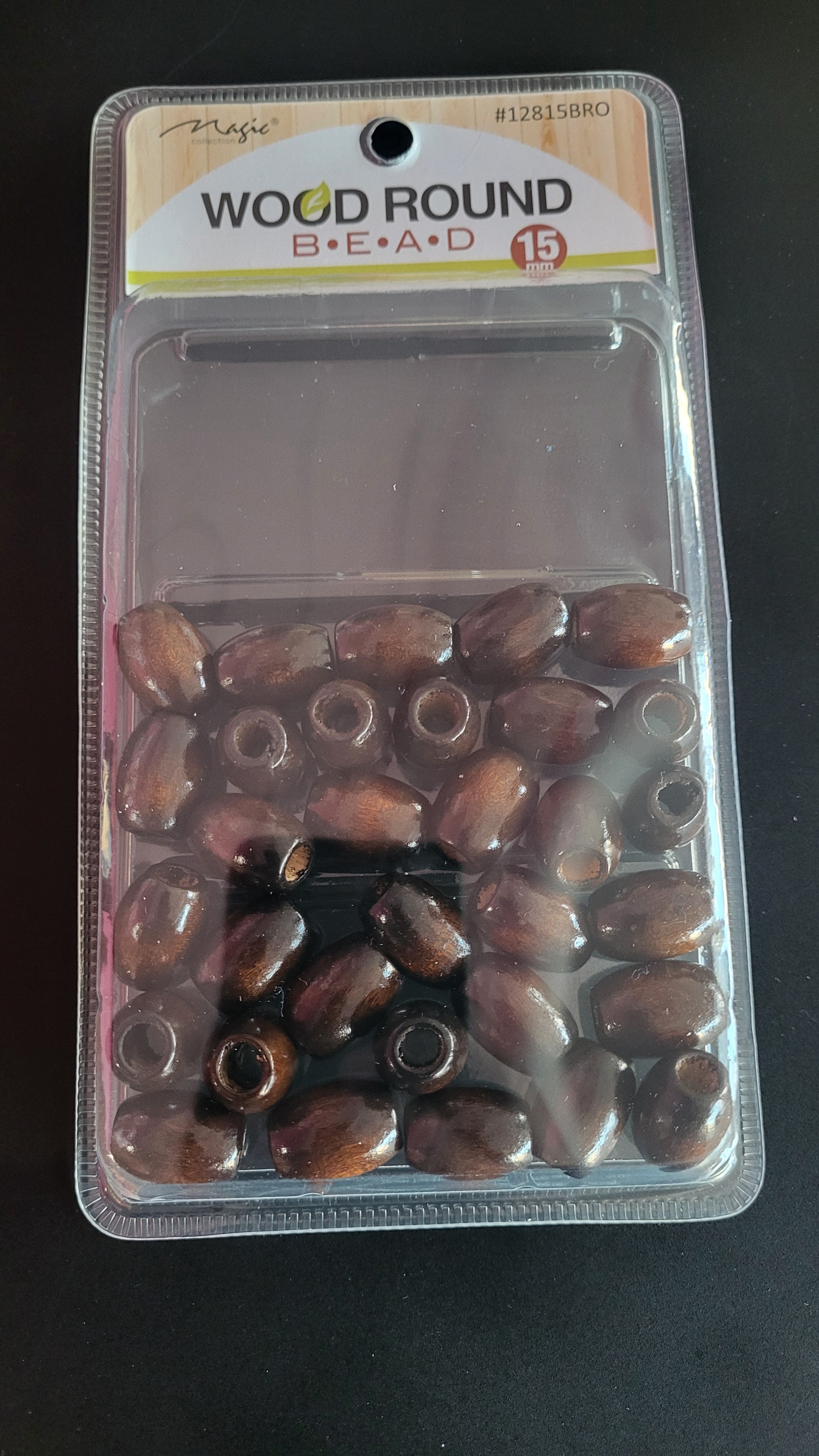 Magic Wood Round Beads 15mm