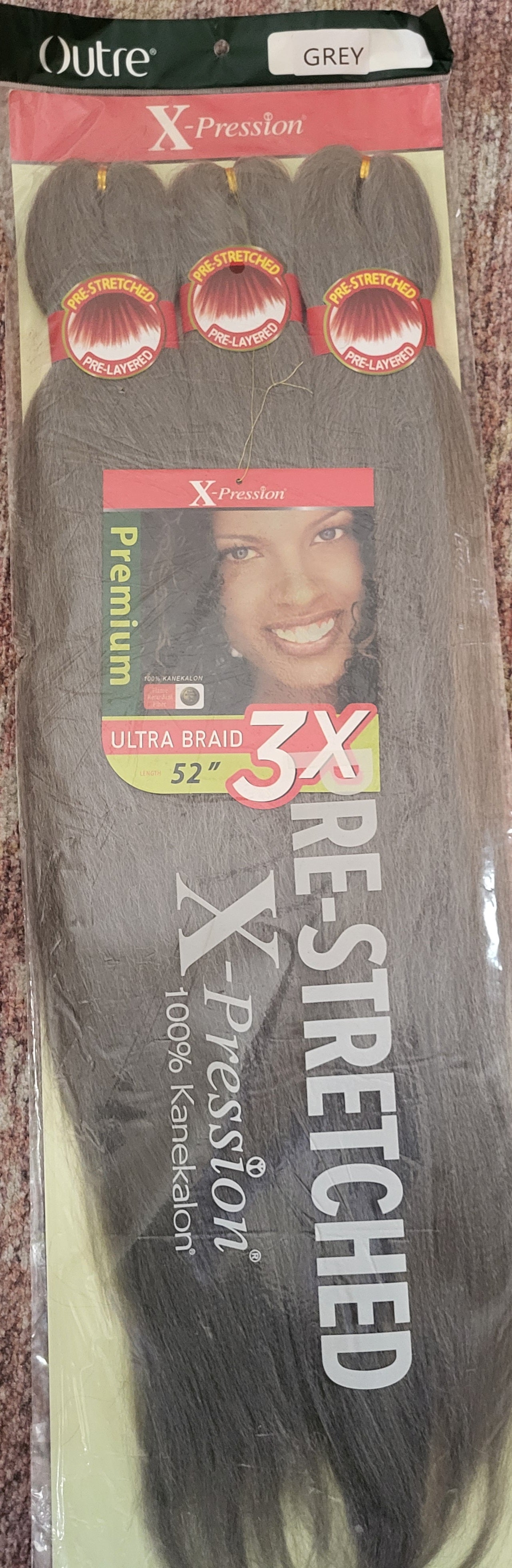 Outre X-Pression Grey Ultra Braid