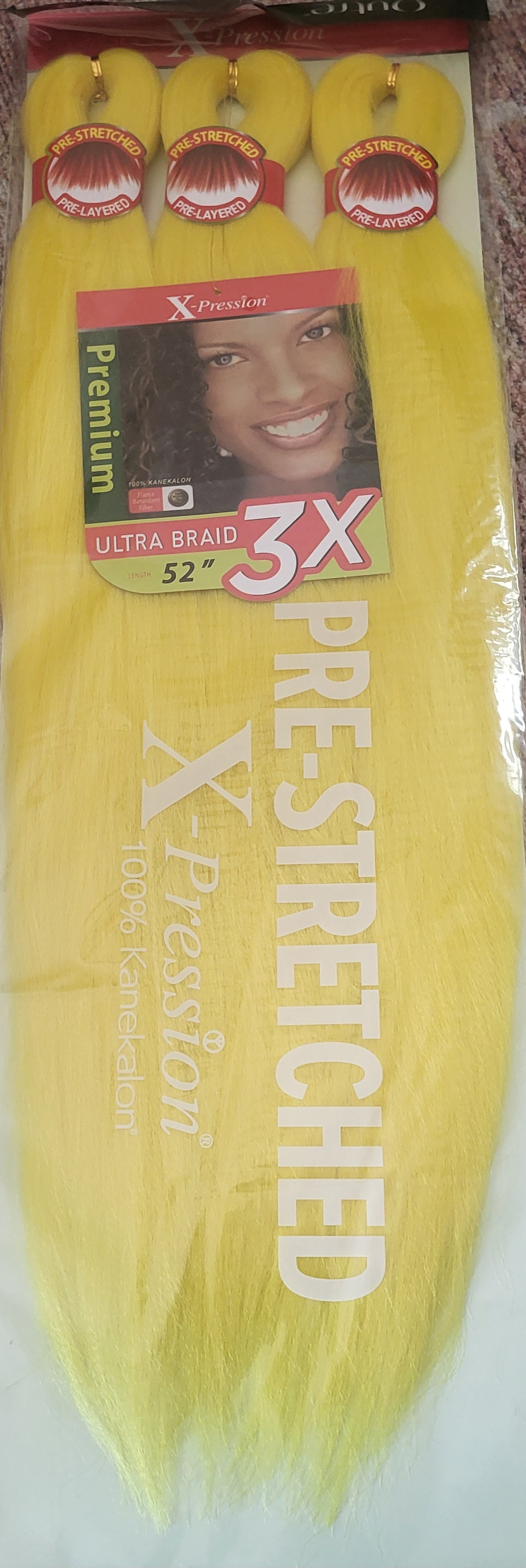 X-Pression Ultra Braid 52" Yellow
