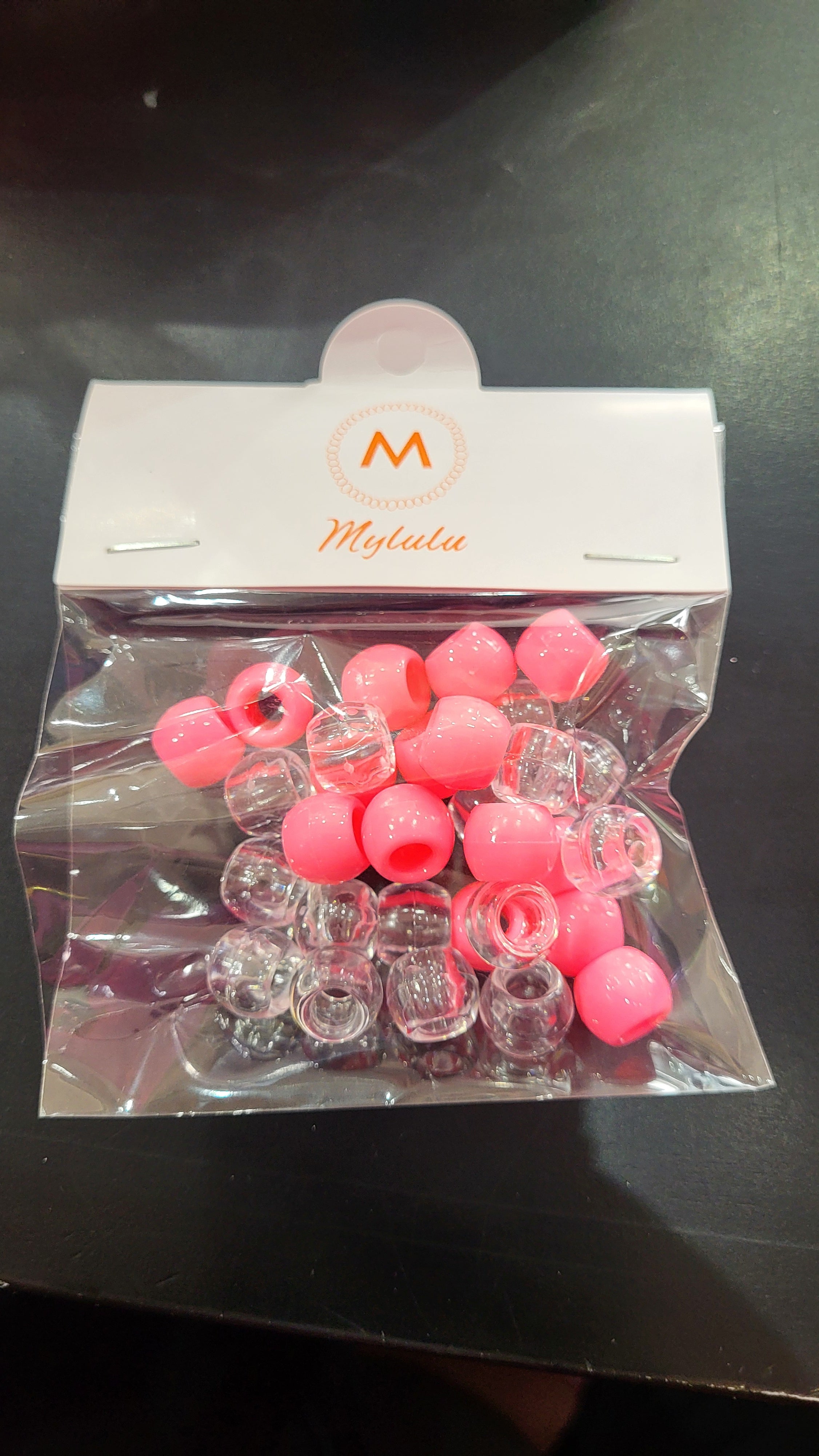 Mylulu Pink and Clear Beads