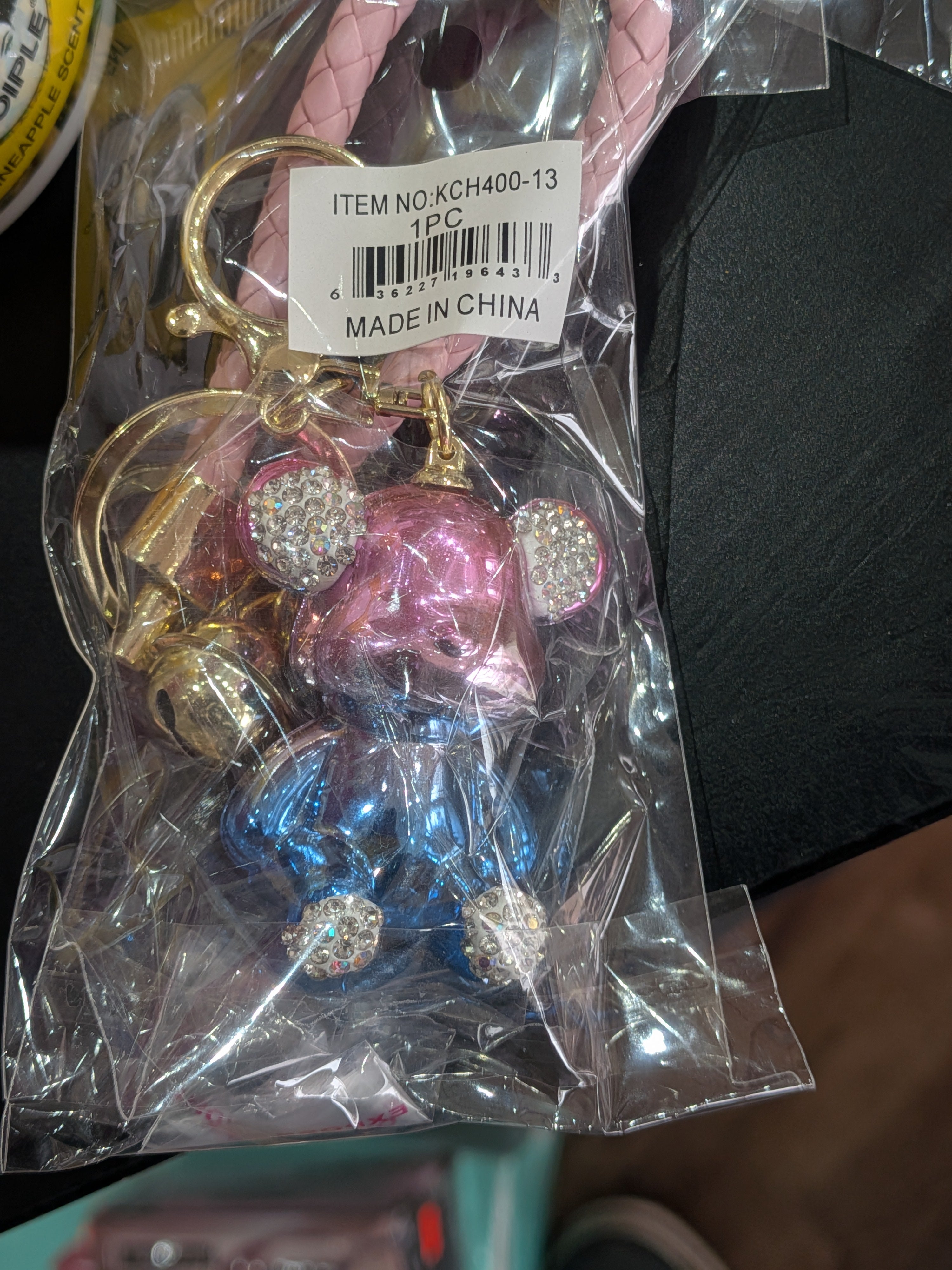 Crystal Bear Keychain with Tassel