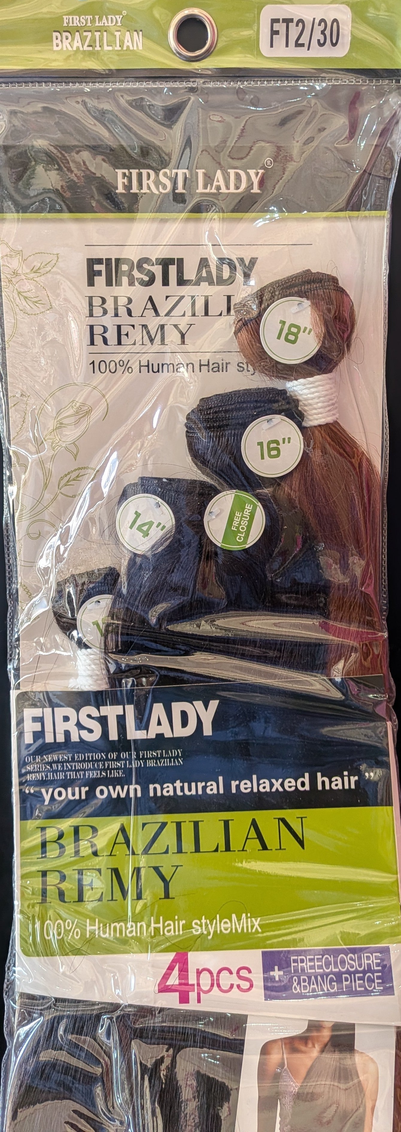 First Lady Brazilian Remy Hair 14", 16", and 18