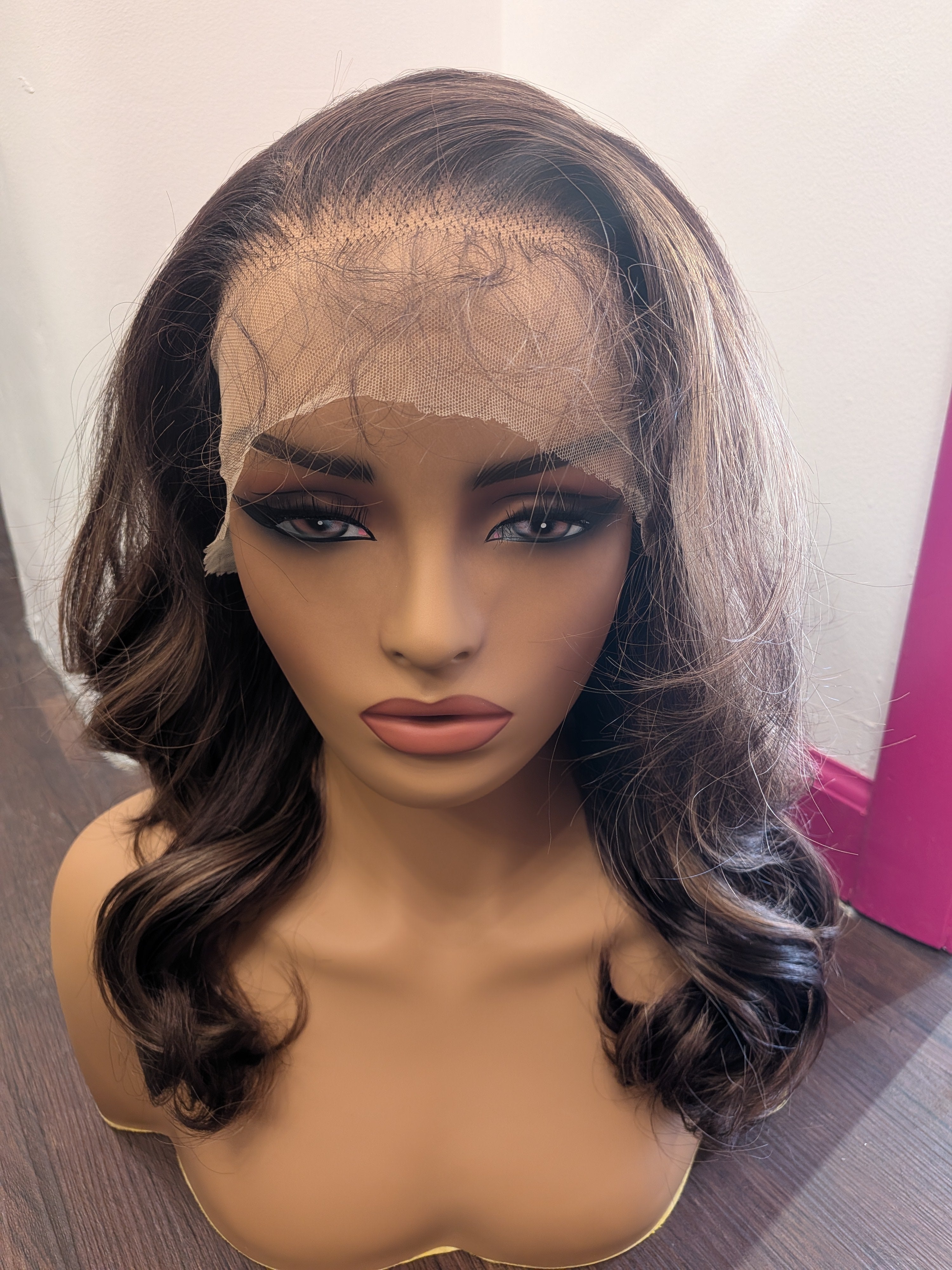 Brown Wavy Lace Front Wig (W05XY5)