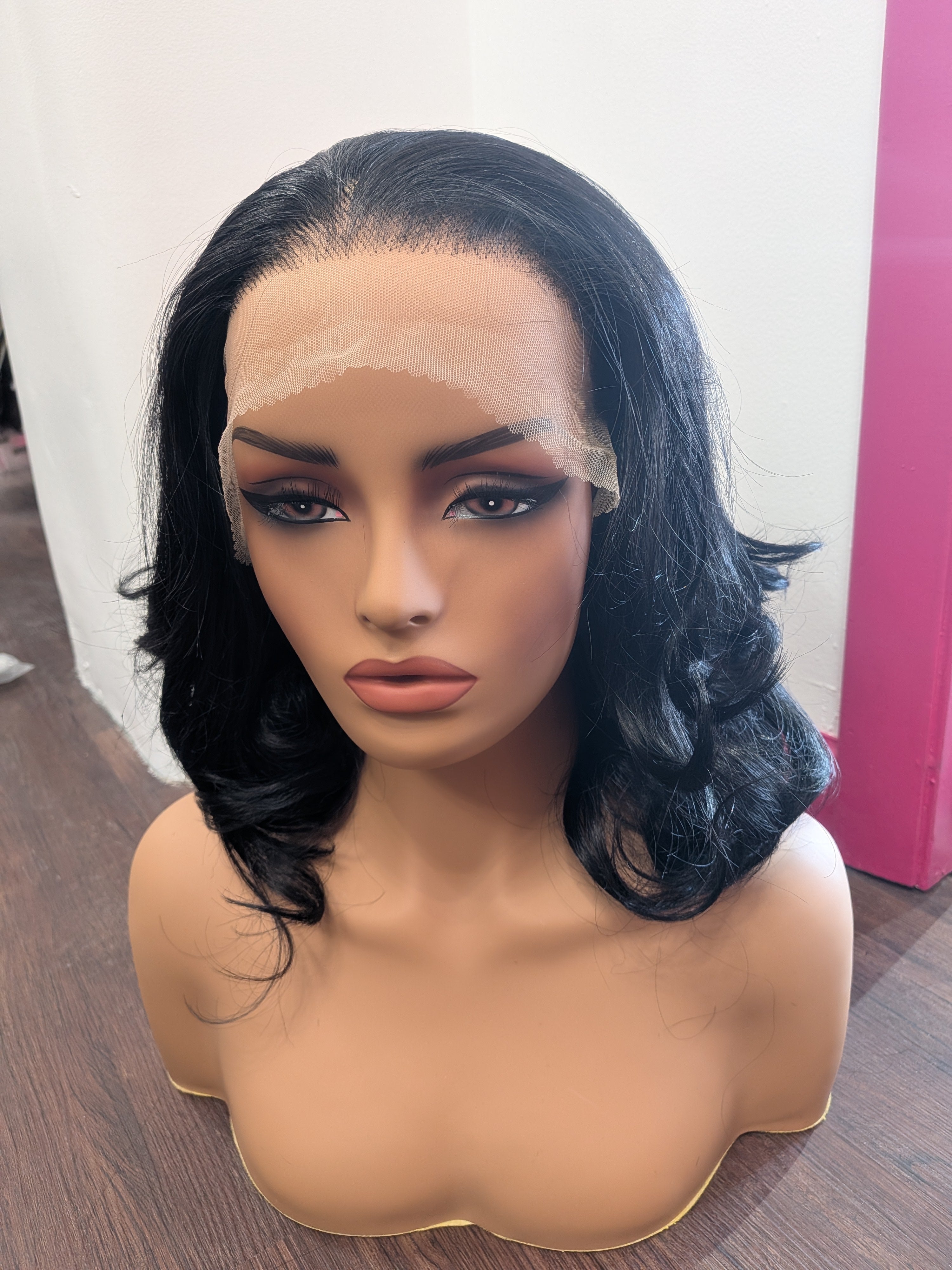Black Lace Front Wig (W05YCU)
