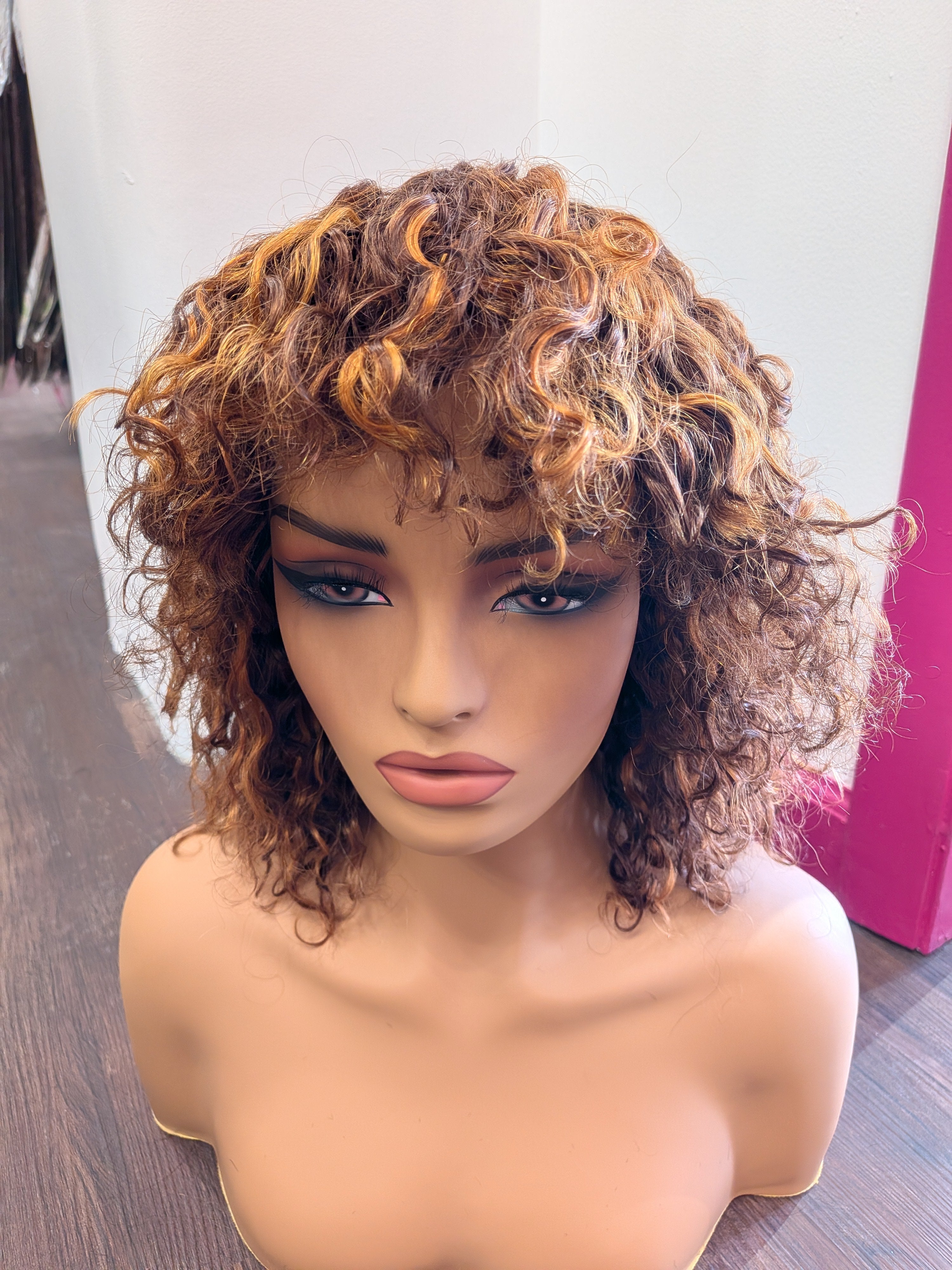 Curly Ombre Brown Wig (W05YEY)