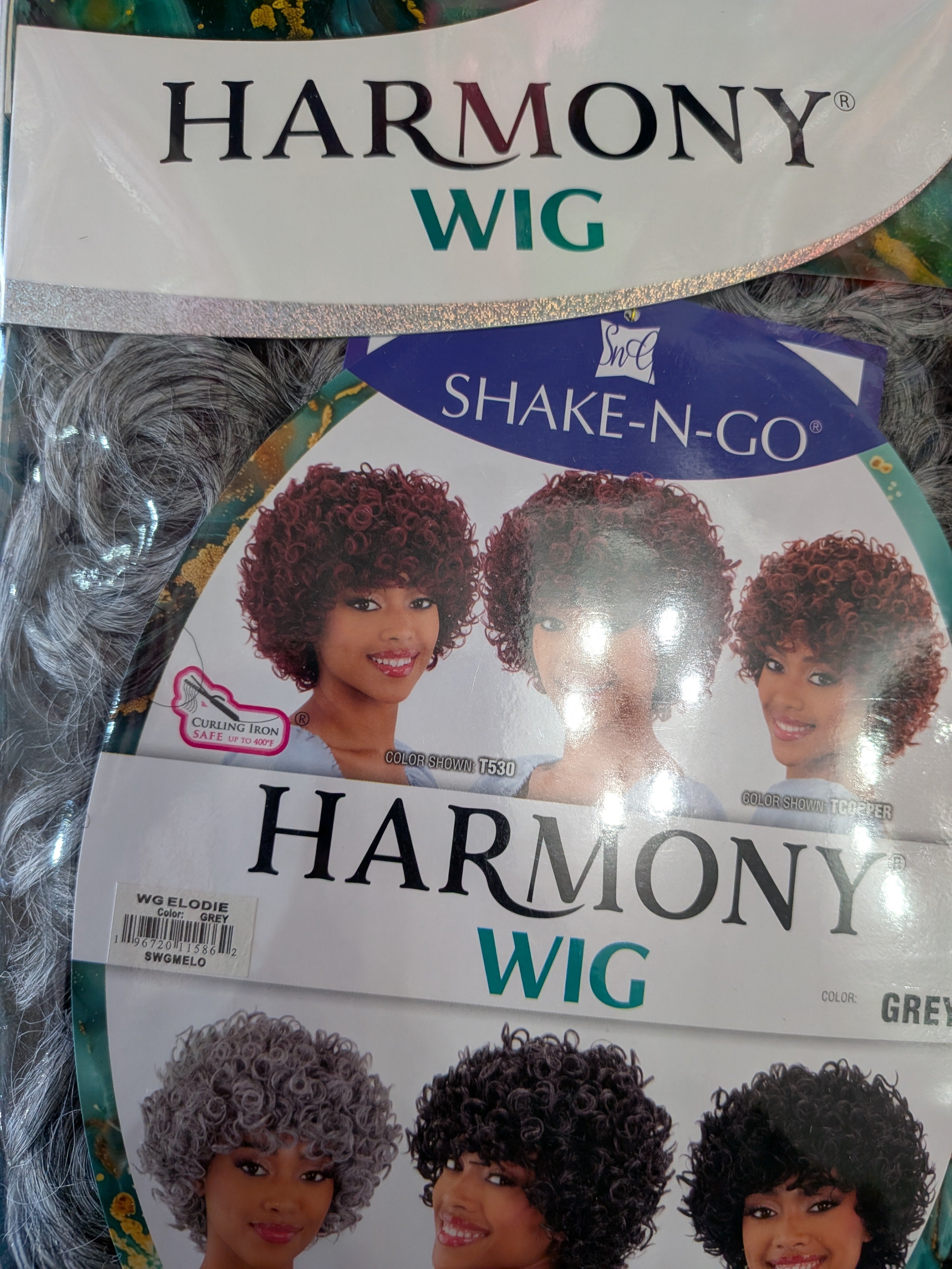 Harmony Shake-N-Go Grey Wig