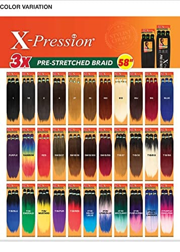 Sensationnel X-Pression Pre-Stretched Braid 58 in 1-PACK