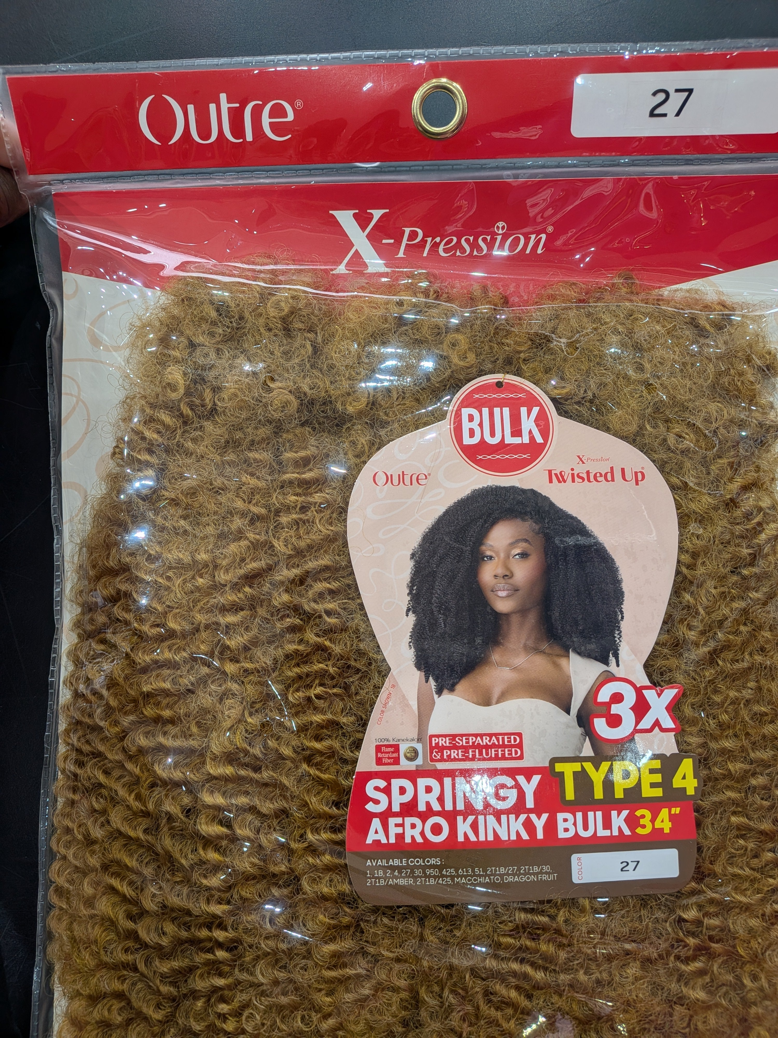 Outre X-Pression Afro Kinky Hair 
Springy 34" #27