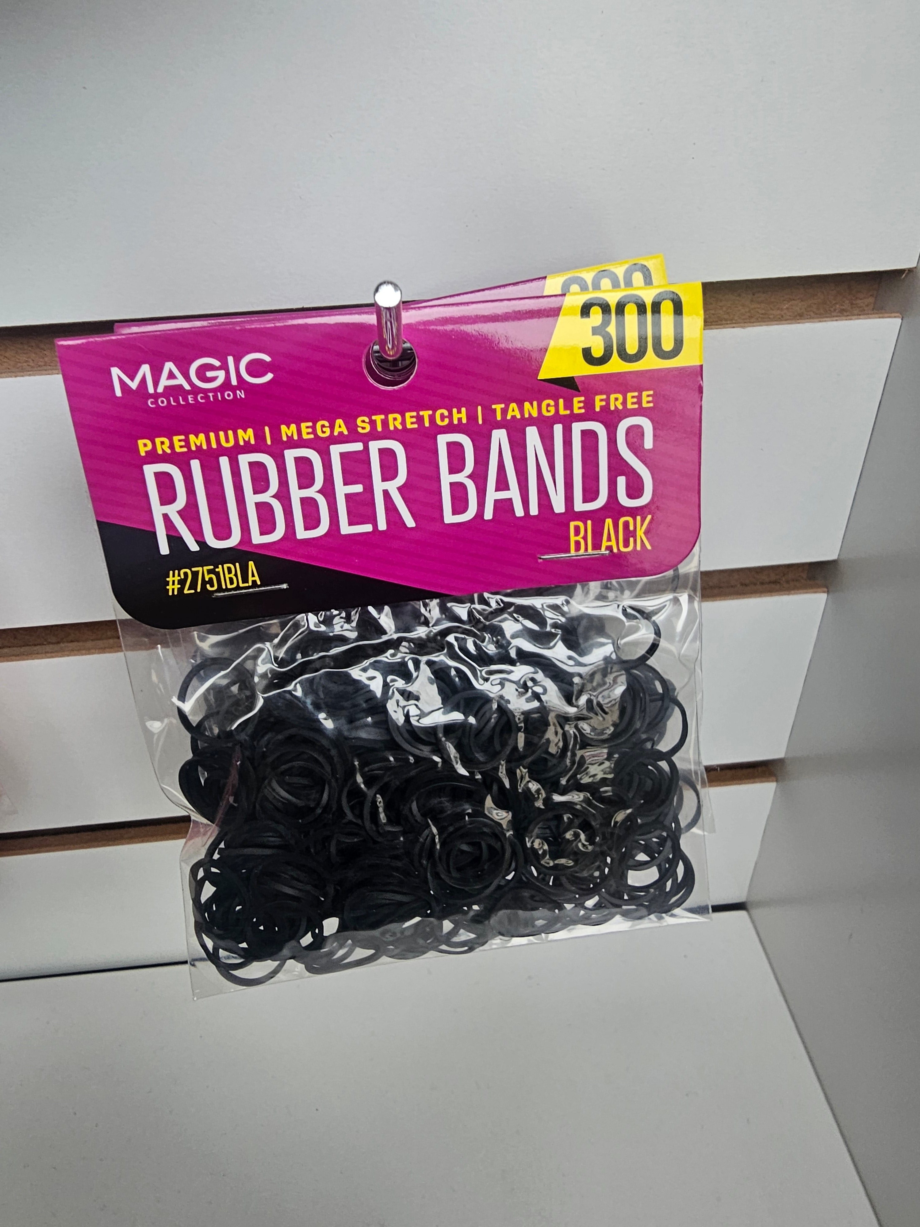 Magic Collection Black Rubber Bands