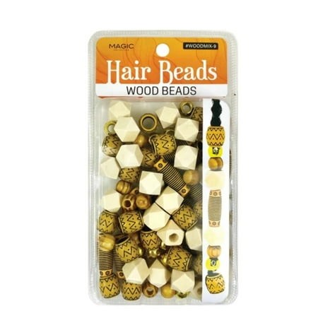 Hair Beads Wood Beads MIX-9 Magic Collection