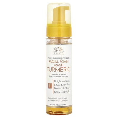 Okay Pure Naturals Turmeric Face Wash 7.5 Oz Skin Brightening