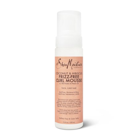 SheaMoisture Frizz-Free Curl Mousse Coconut & Hibiscus, 7.5 OZ