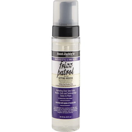 Aunt Jackie's Frizz Patrol Mousse 8.5 Oz Grapeseed