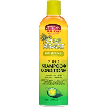 African Pride Olive Miracle 2 in 1 Shampoo  12 oz