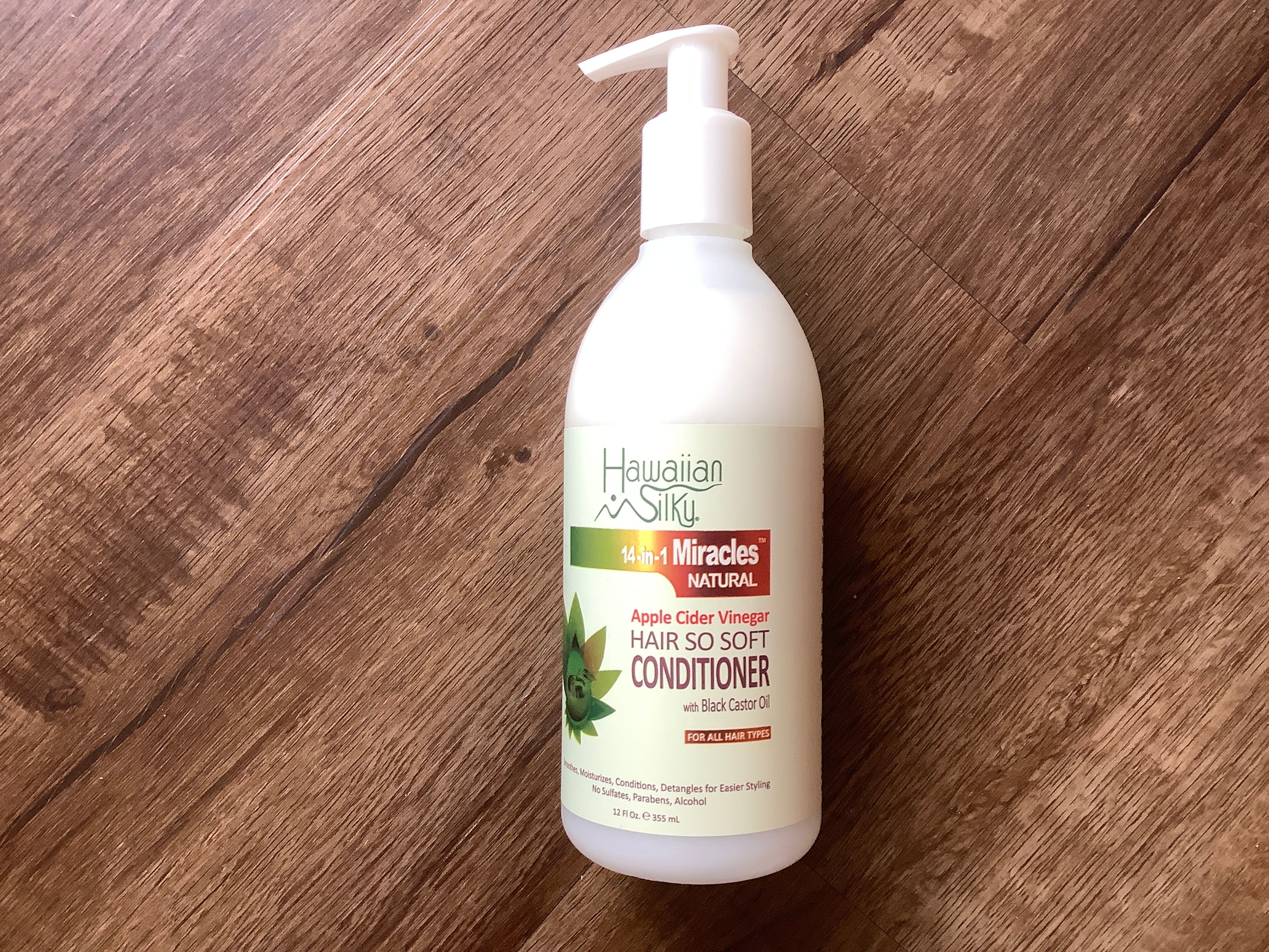 Hawaiian Silky Apple Cider Vinegar Charcoal Activated Conditioner 12oz 14-in-1 Miracle