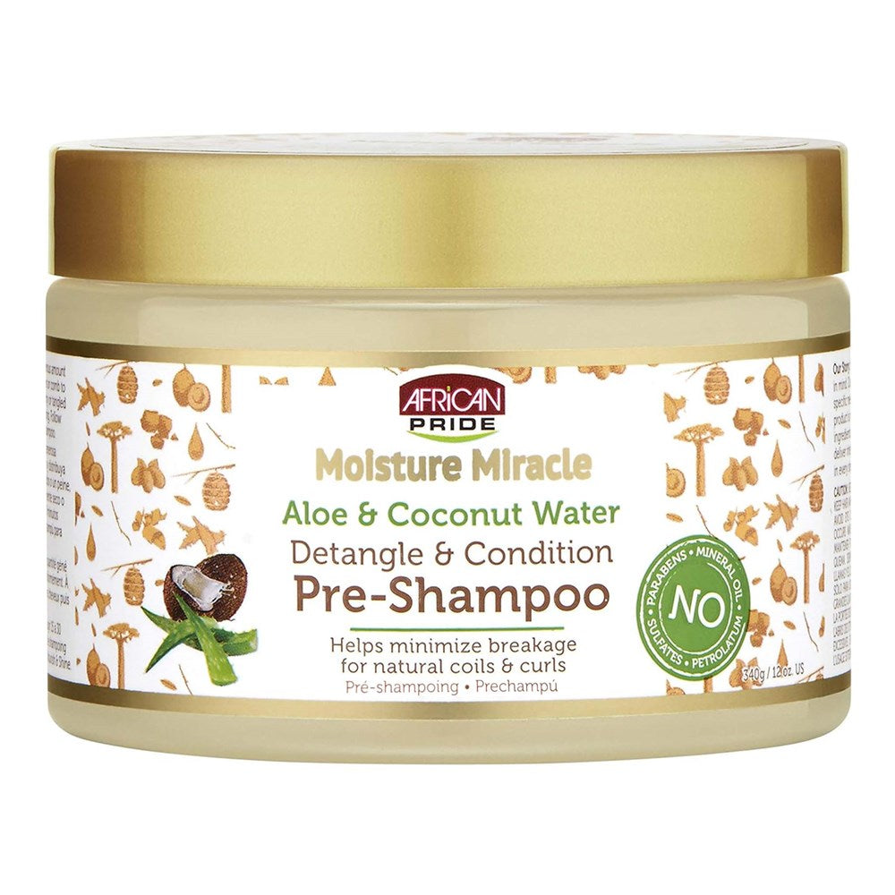 African Pride Moisture Miracle Pre-Shampoo, 12 Fl Oz