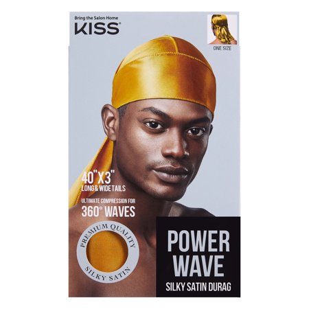KISSCOLORSANDCARE Power Wave Satin Durag Gold