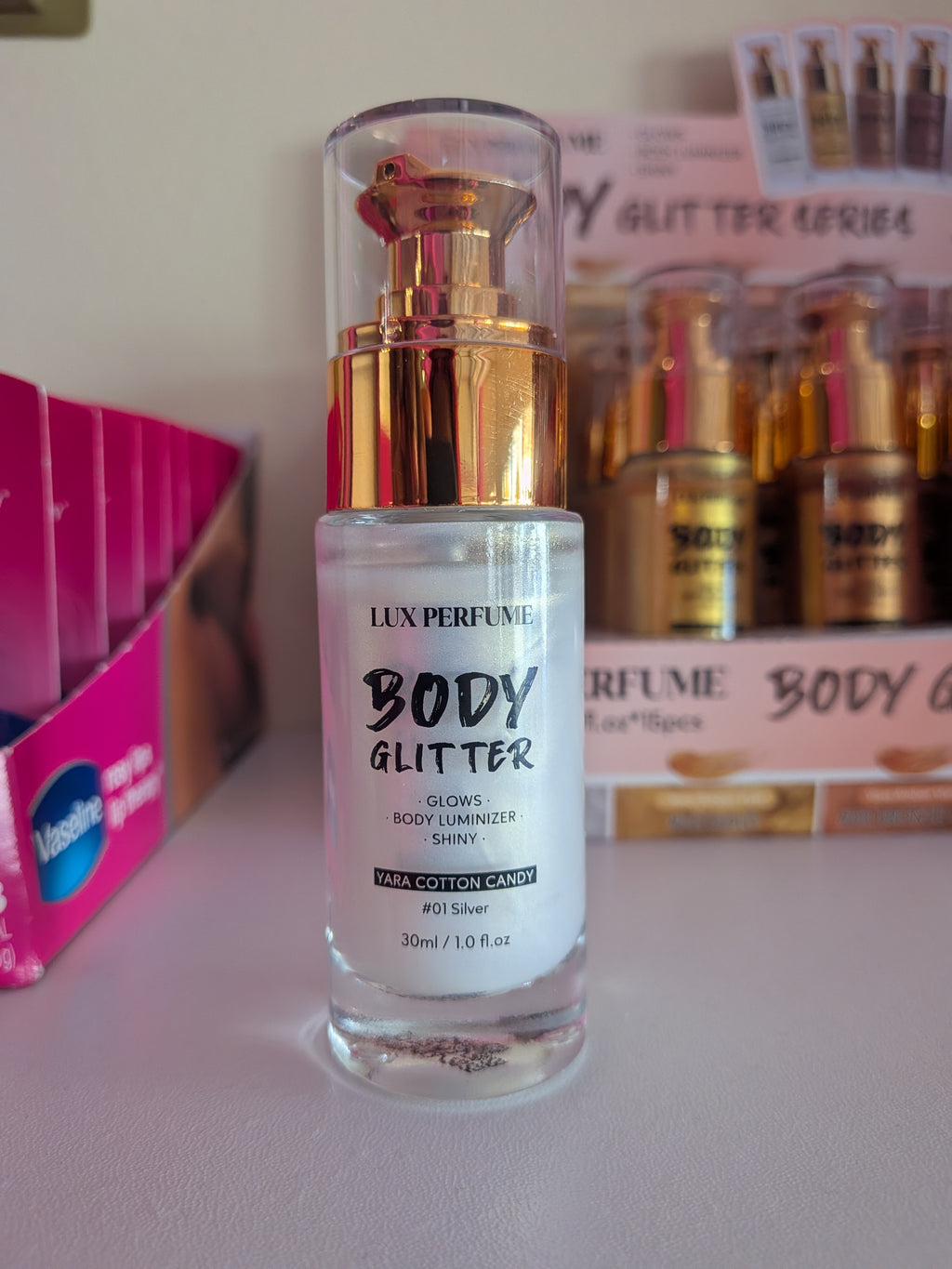 Lux Perfume Body Glitter Silver