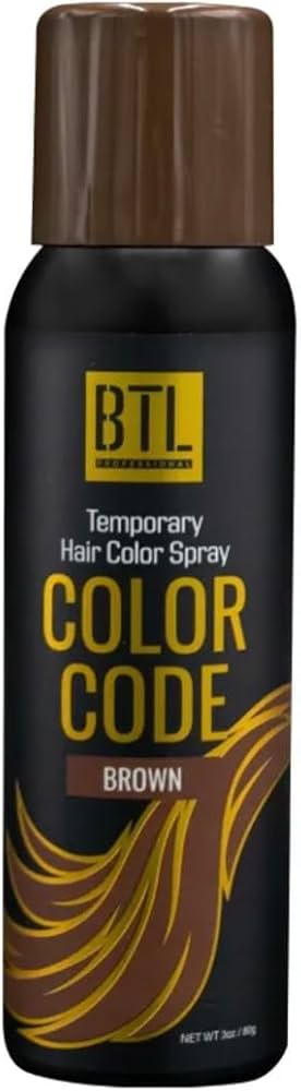 BTL Color Code Temporary Hair Color Spray Brown 3 Oz