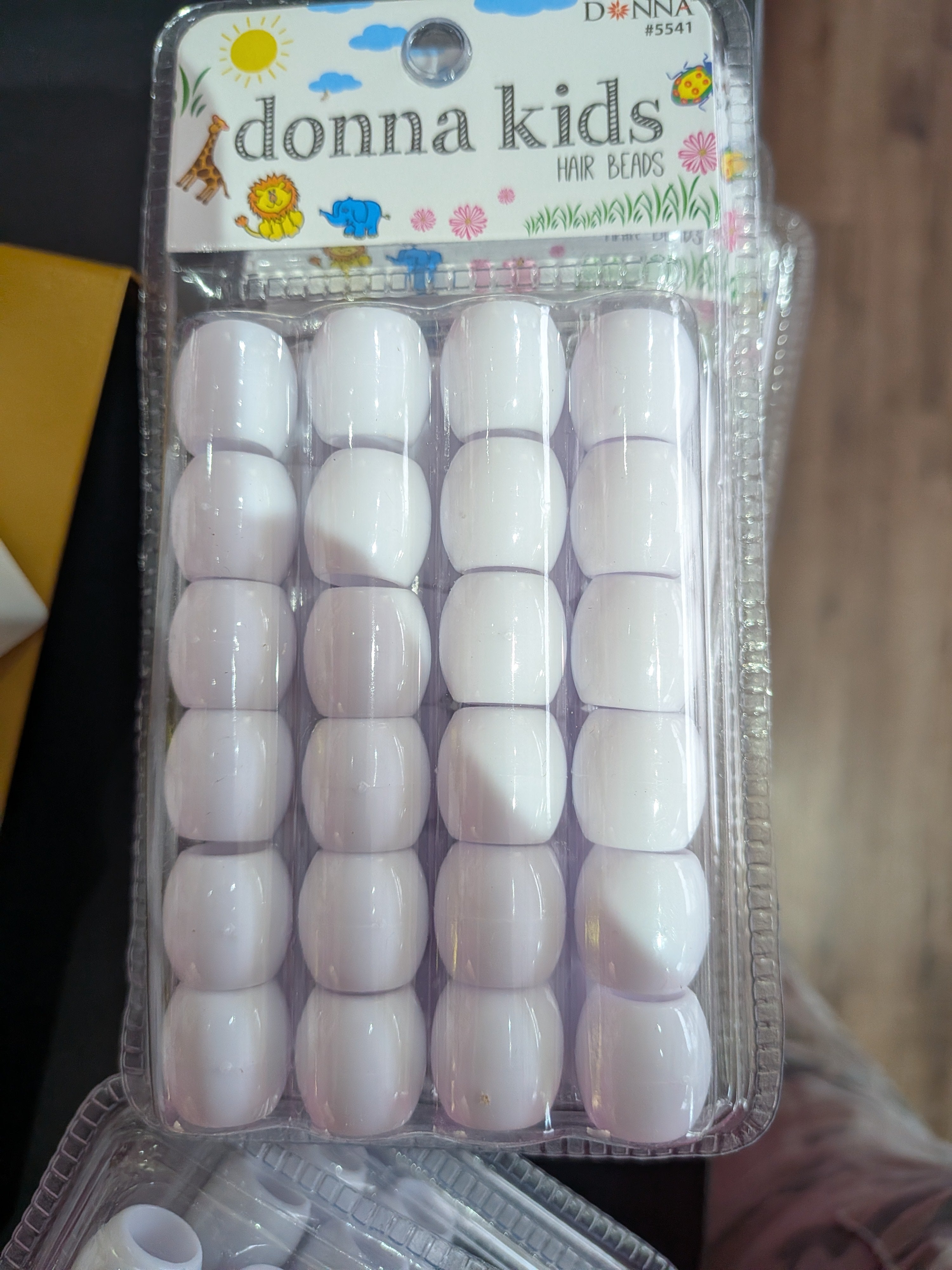 Donna Kids White Hair Beads