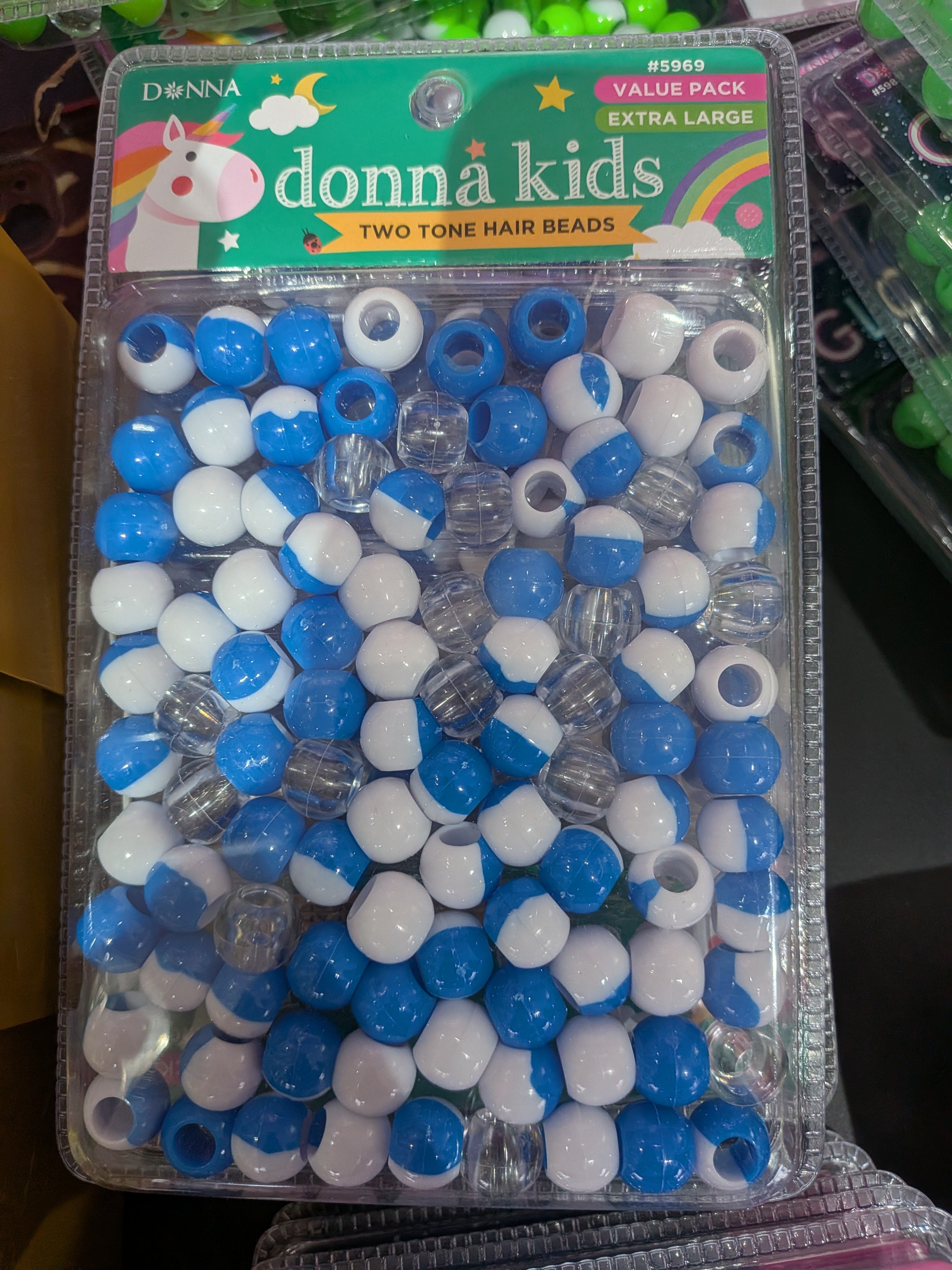 Donna Kids Blue Hair Beads