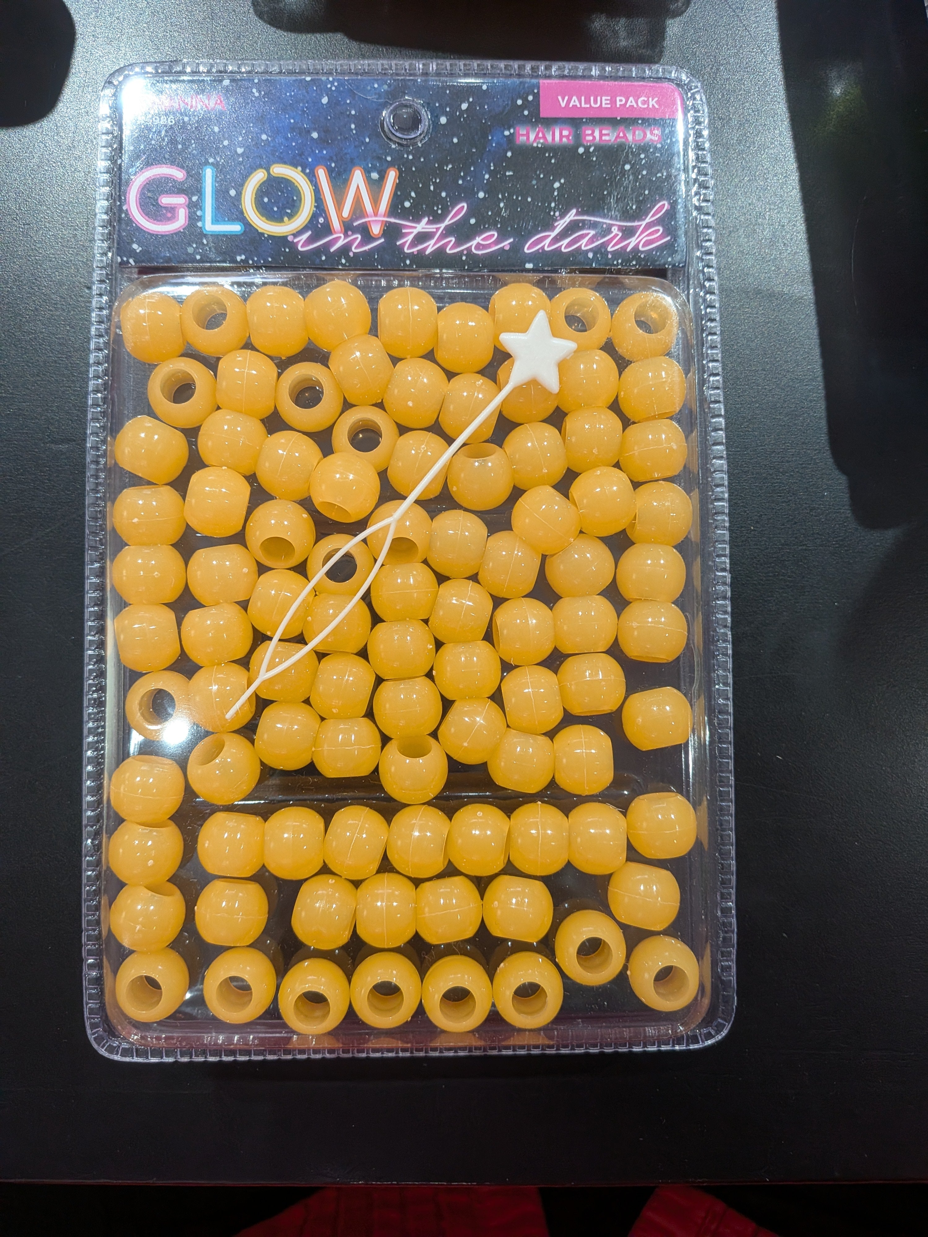 Glow in the Dark Hair Beads