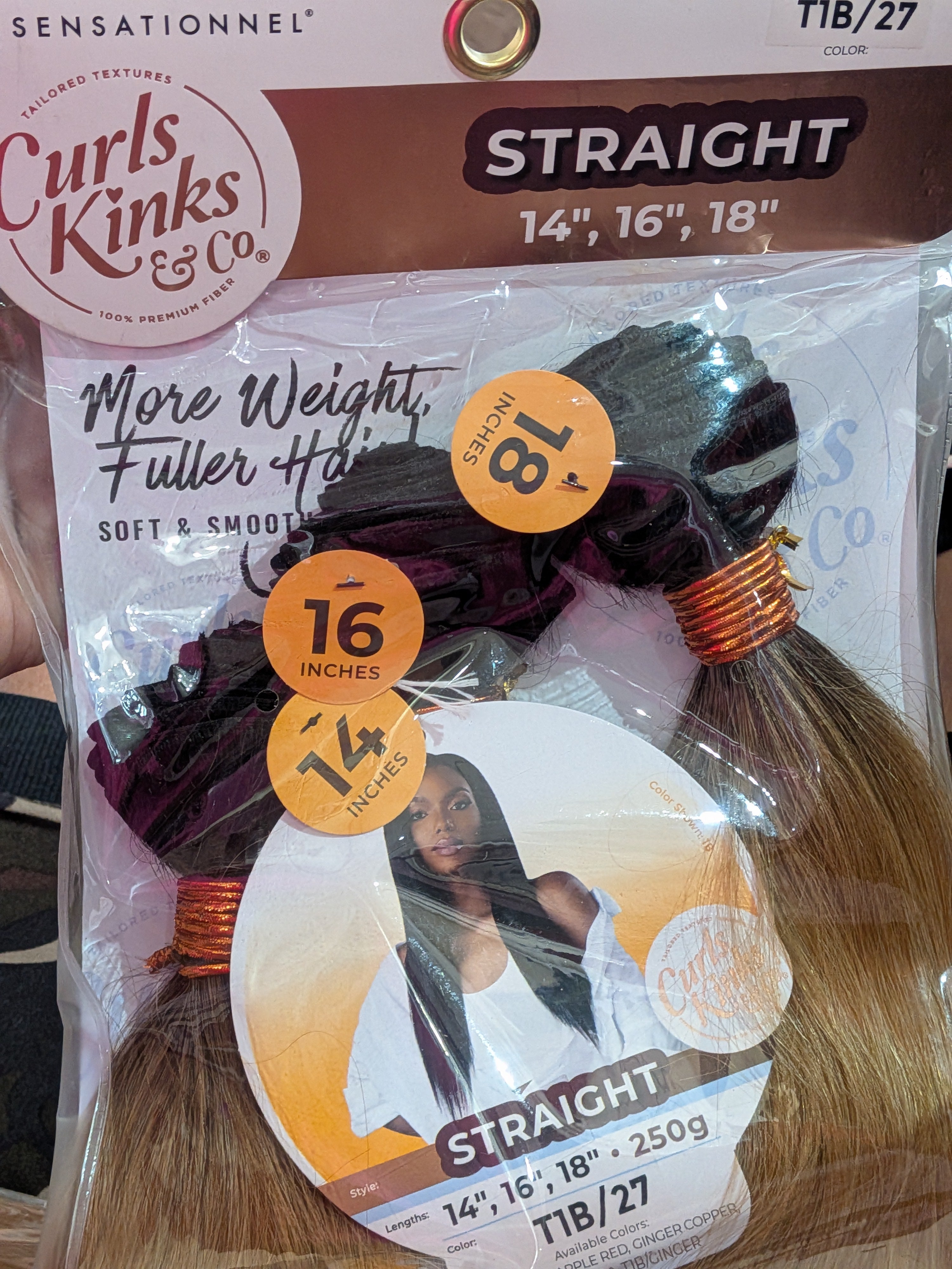 Sensationnel Curls Kinks Straight Hair Extensions