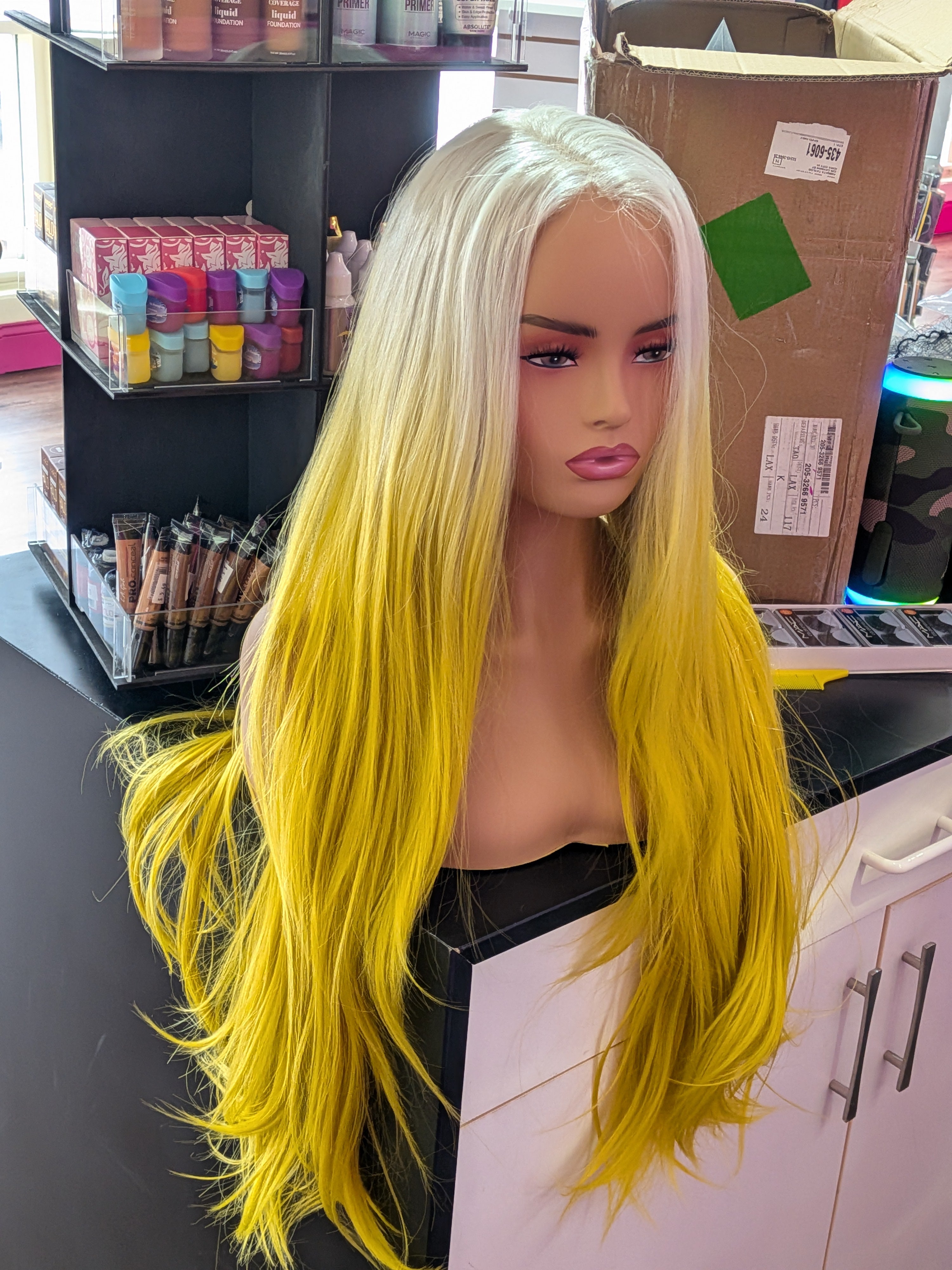 Two-Tone Blonde Yellow Wig