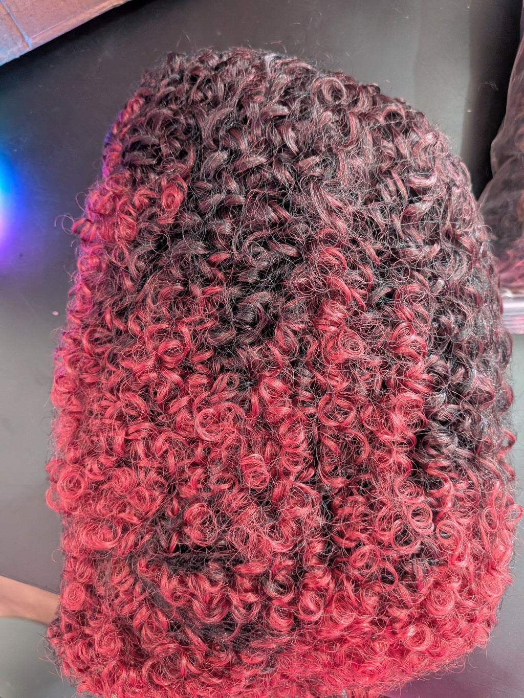 Curly Ombre Red Wig