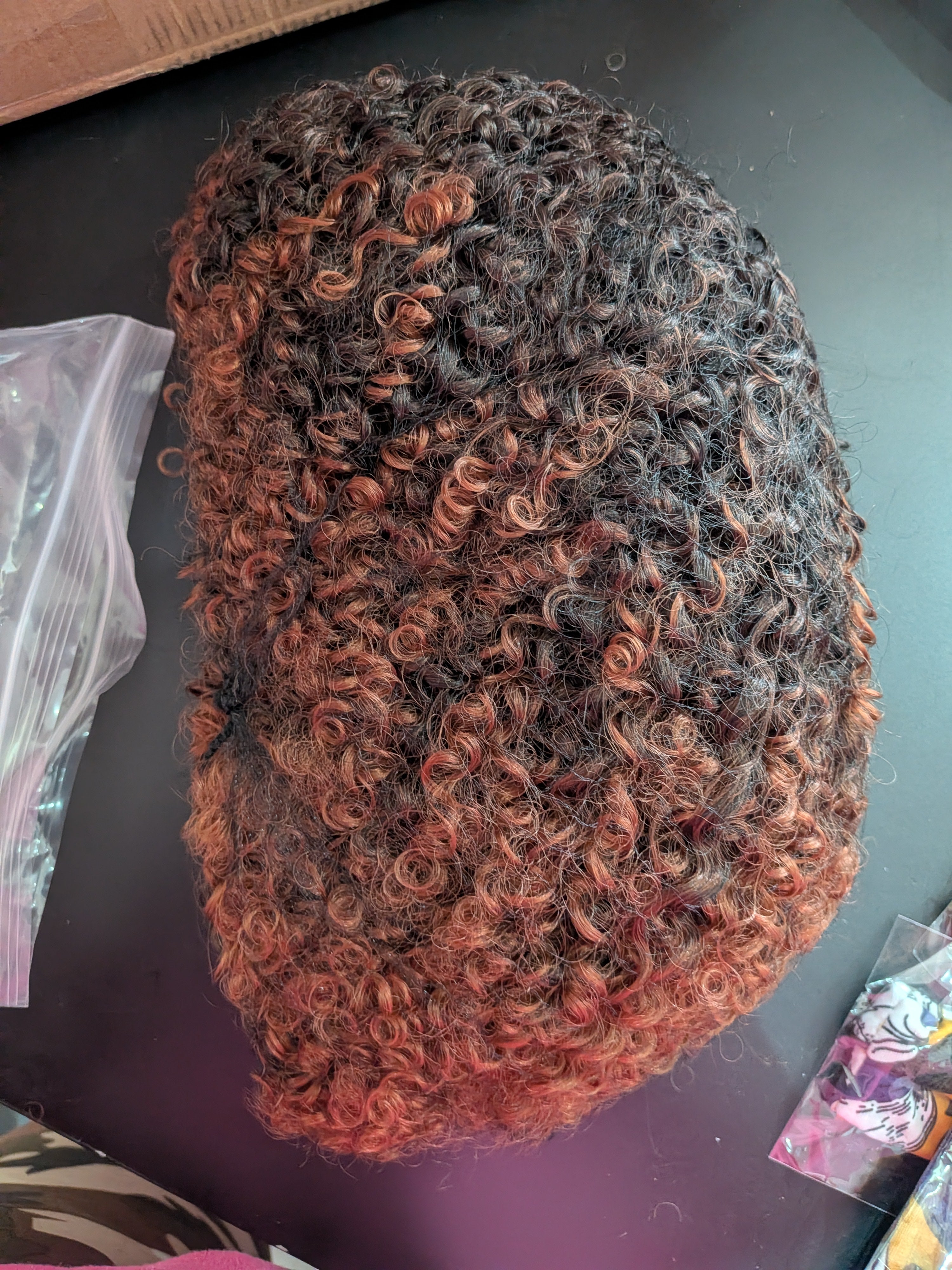 Curly Auburn Afro Wig