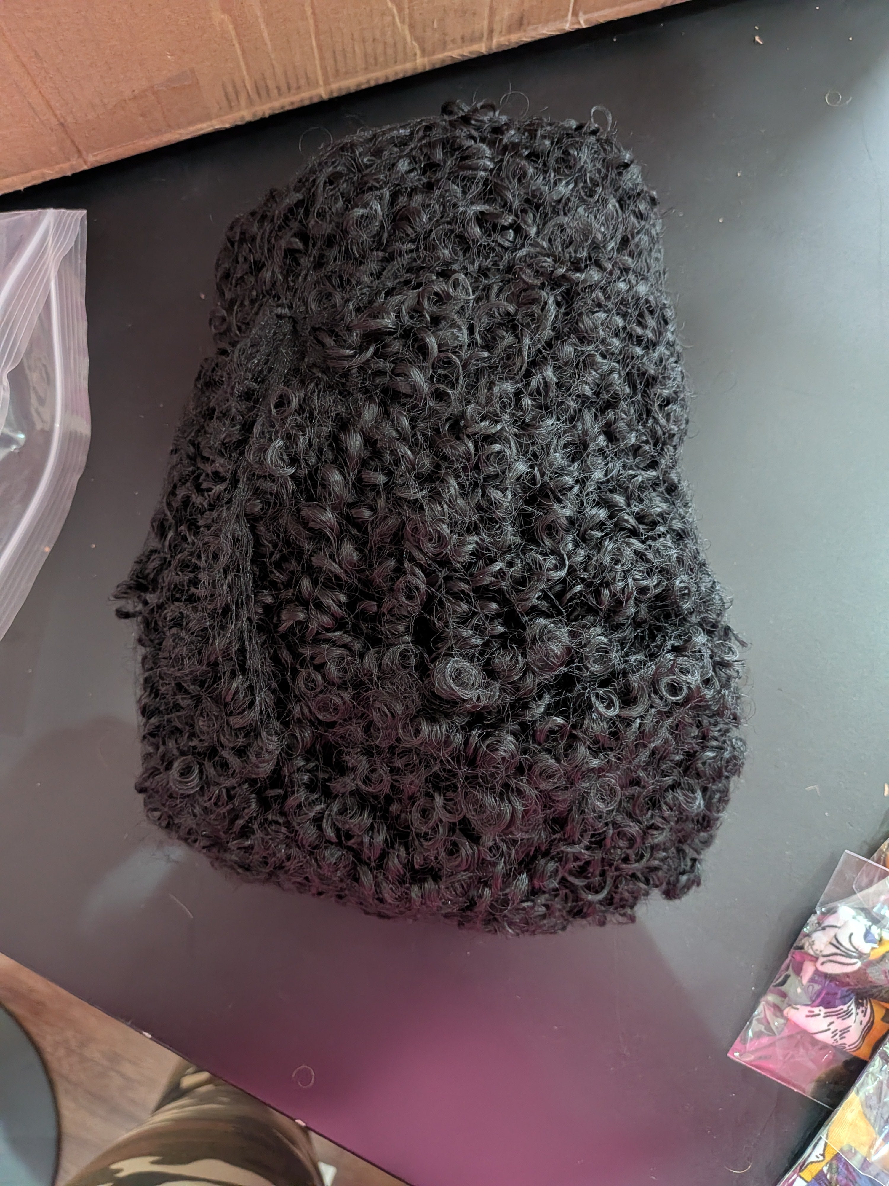 Black Curly Synthetic Hair Wig