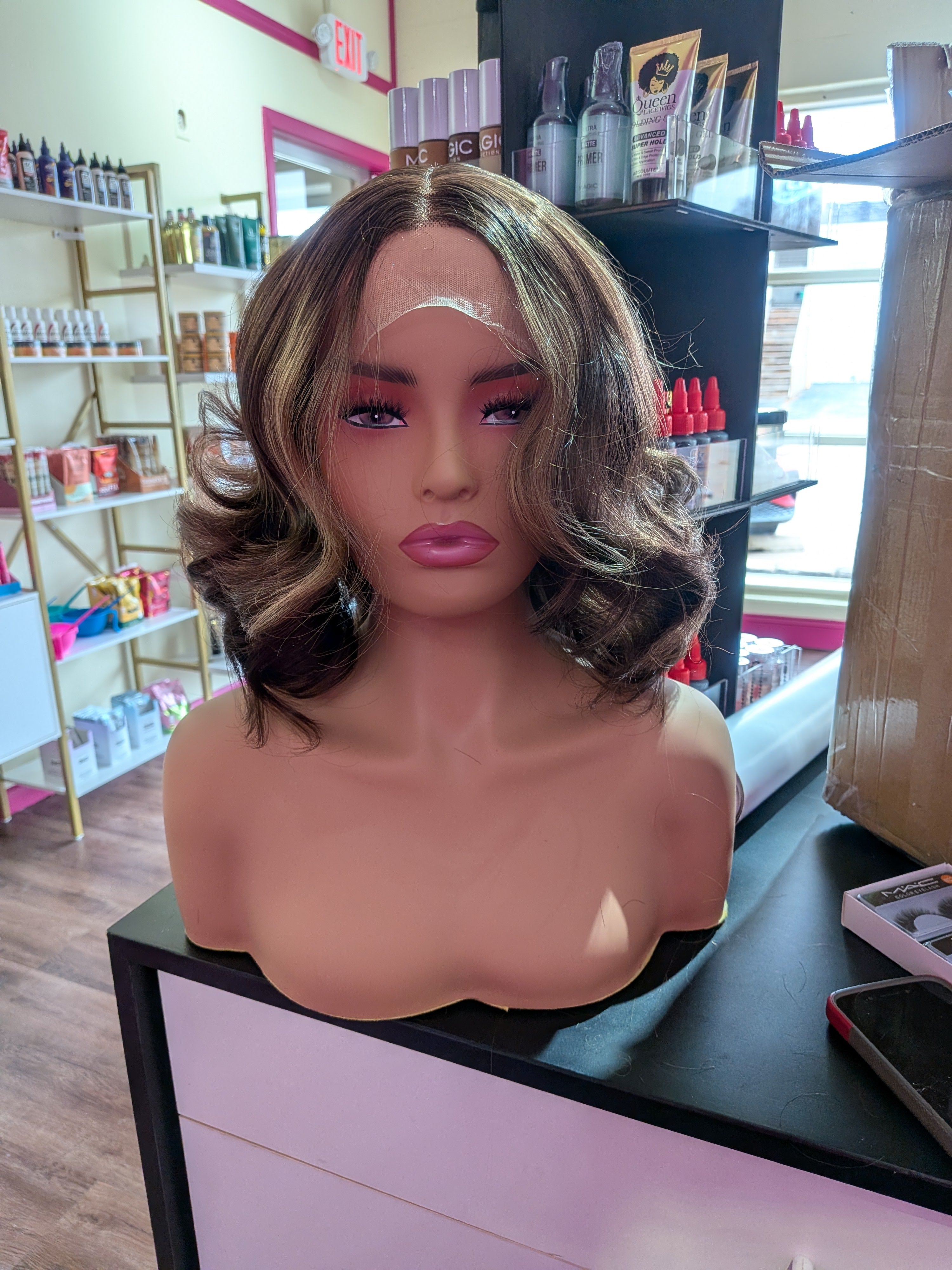 Brown Wavy Lace Front Wig