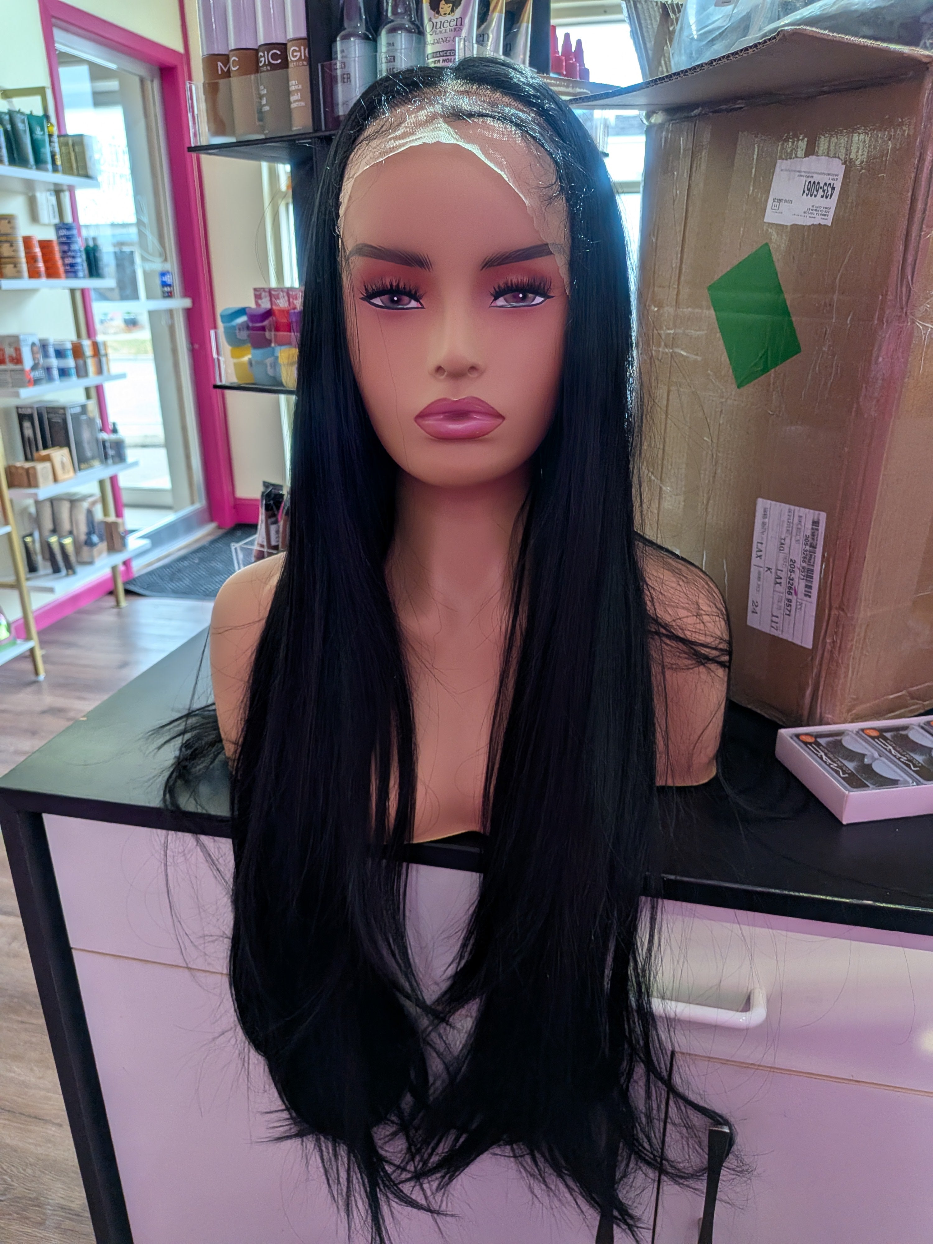 Long Black Lace Front Wig