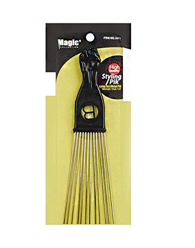 Selcessories Extra Large Afro Hair Pick Metal Fist Pik