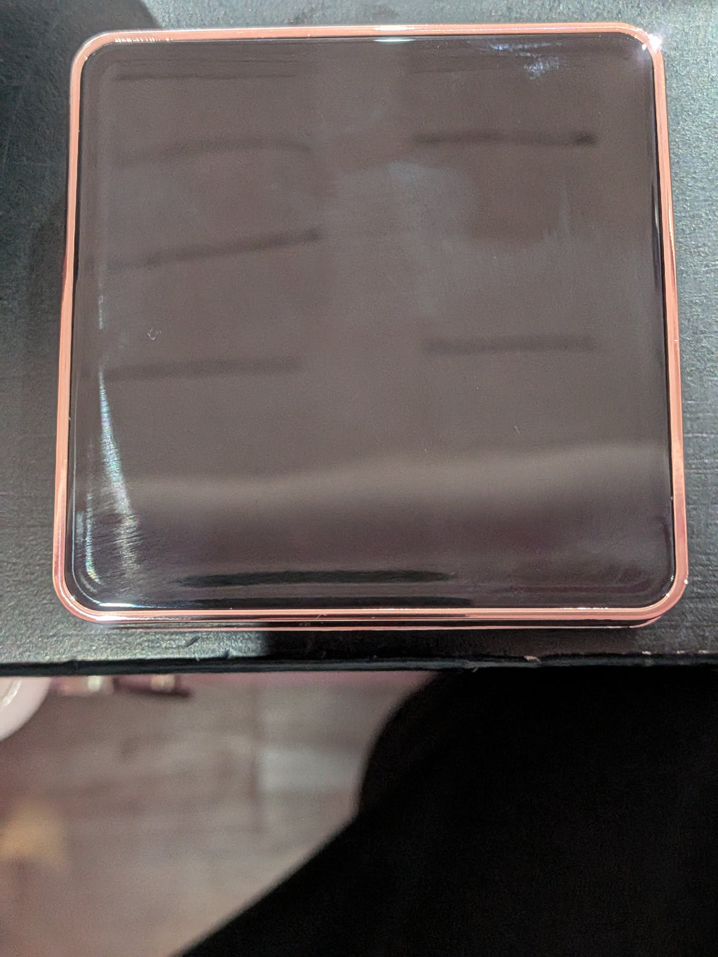 Square Black Compact Mirror
