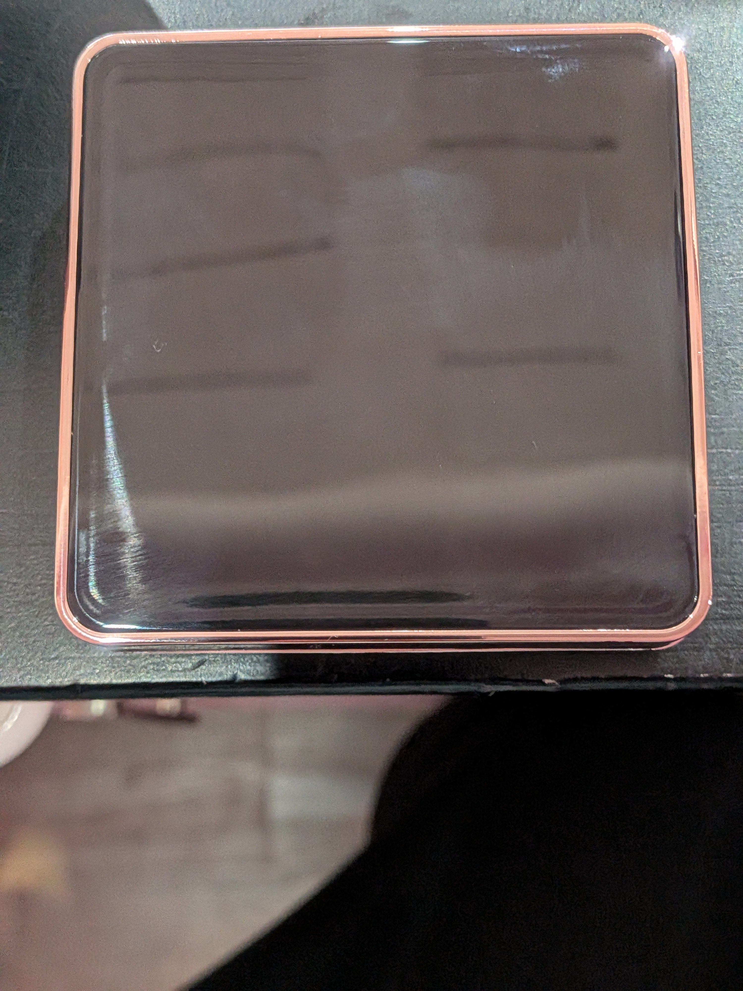 Square Black Compact Mirror