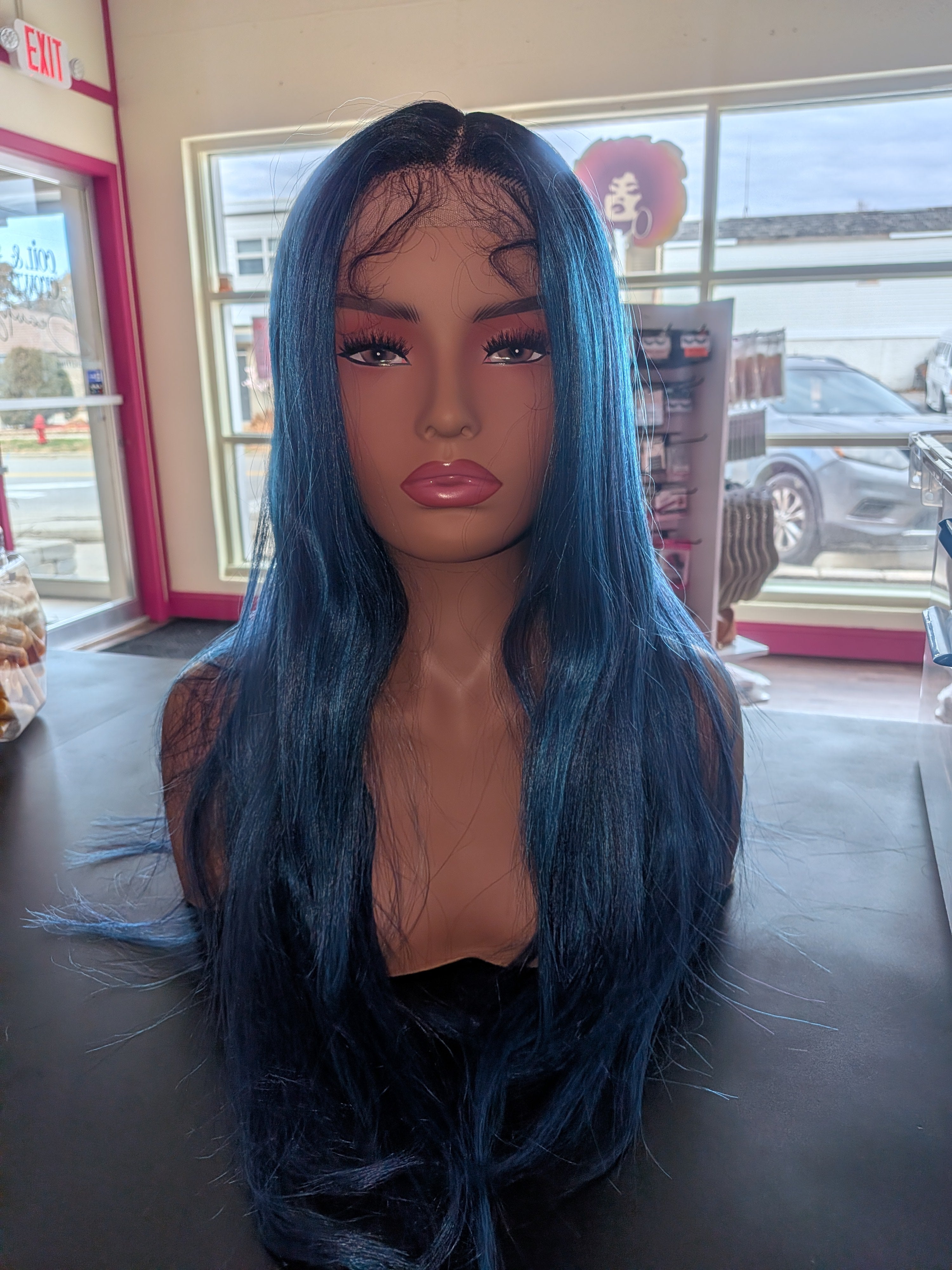 Deep Blue Lace Front Wig