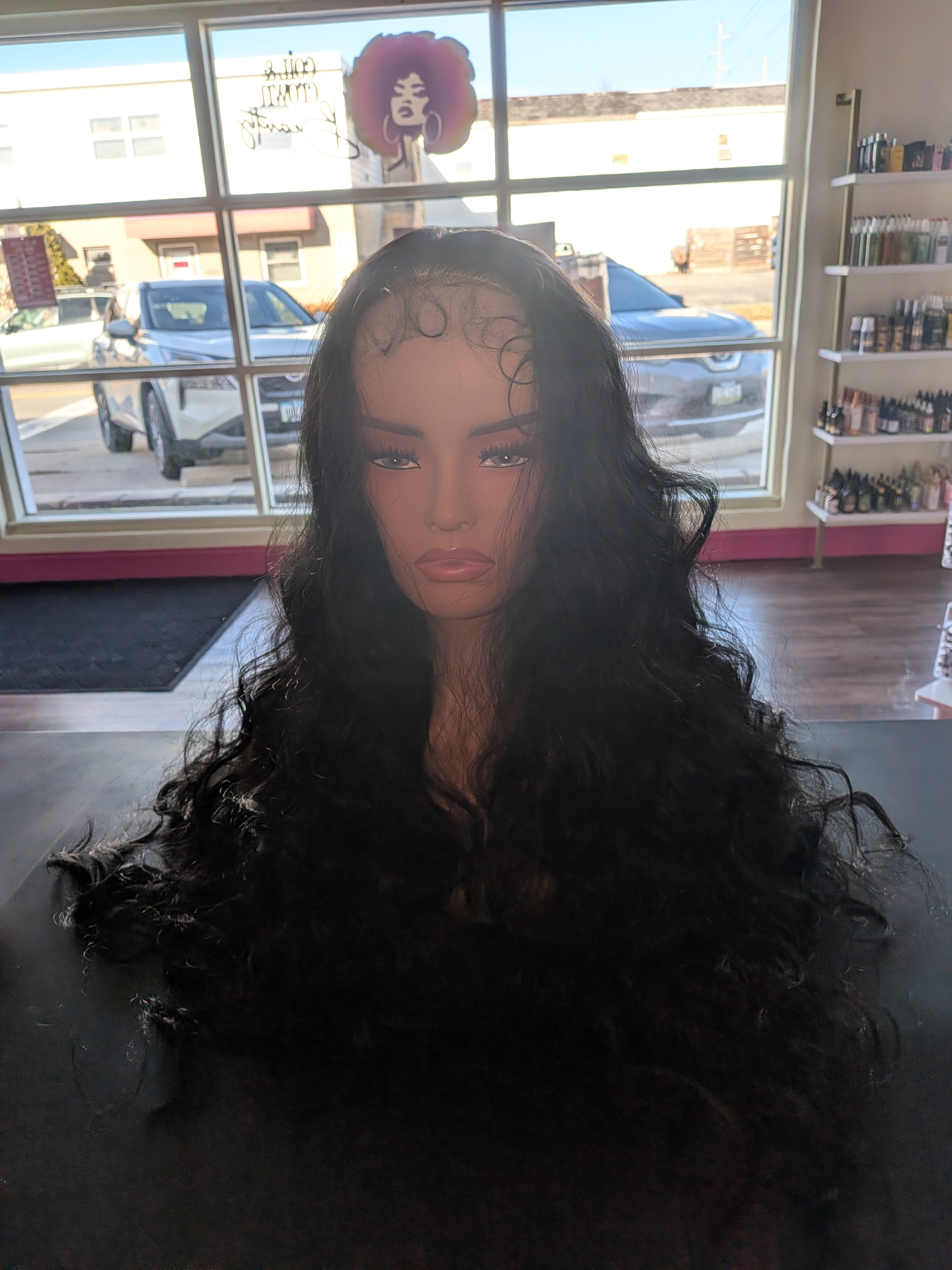 Curly Lace Front Wig/black