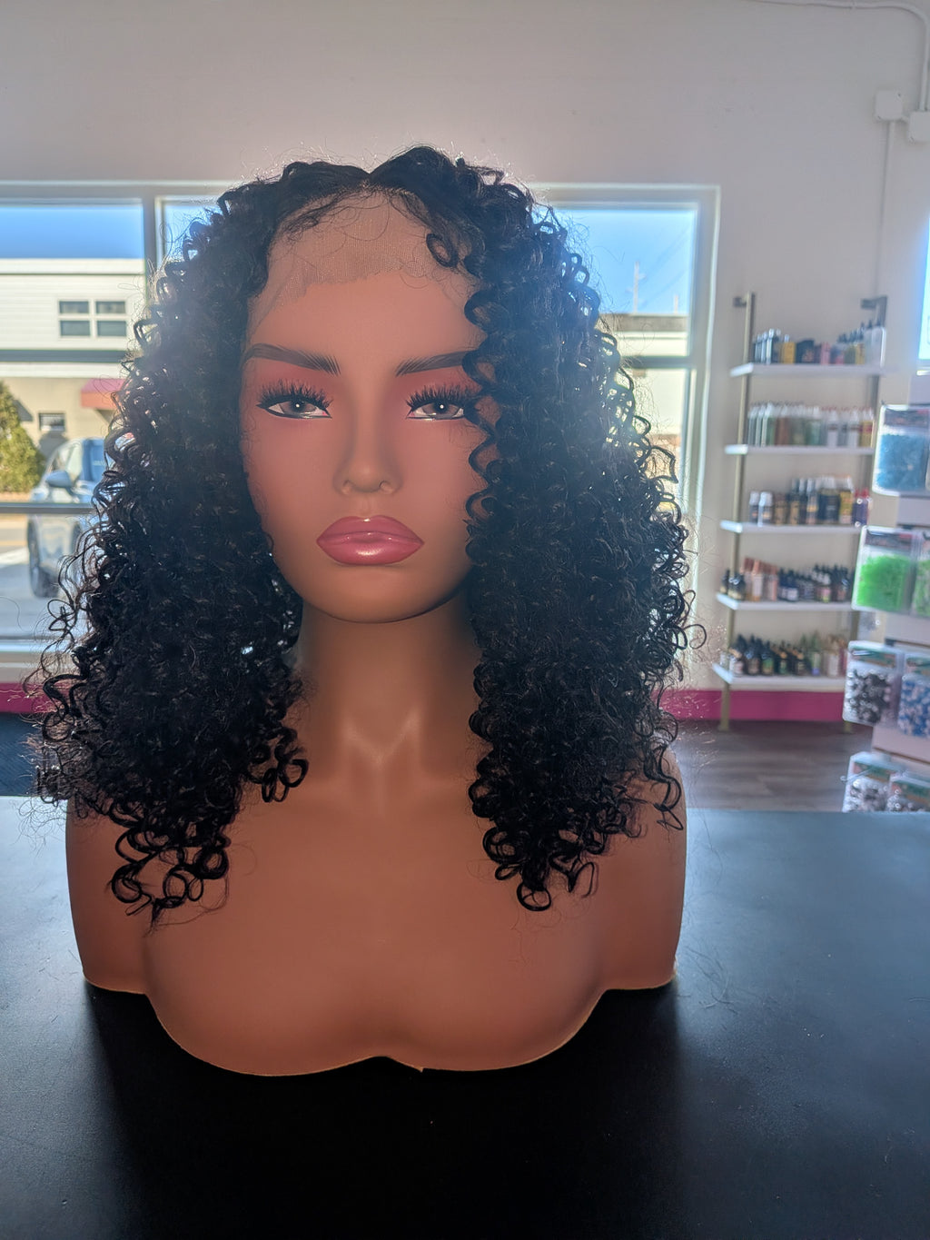 Curly Lace Front Wig/brownish/black