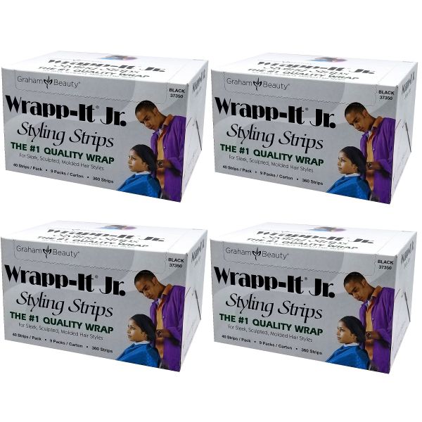 GRAHAM PROFESSIONAL Wrapp-It Jr Styling Strips, 17" x 2", Pack of 9