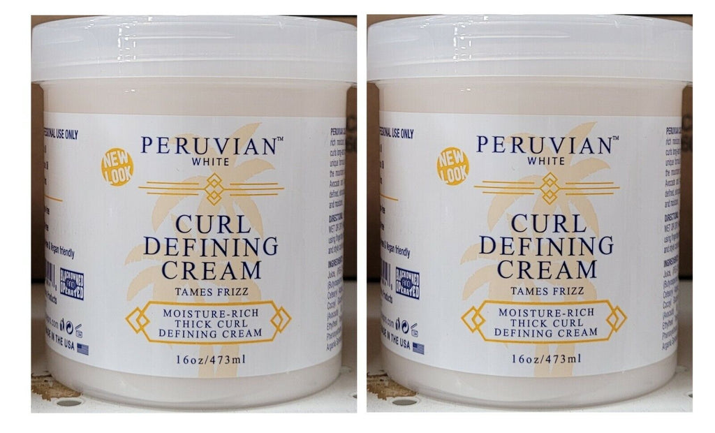 PERUVIAN White Curl Defining Cream, Pack of 2, 16 OZ