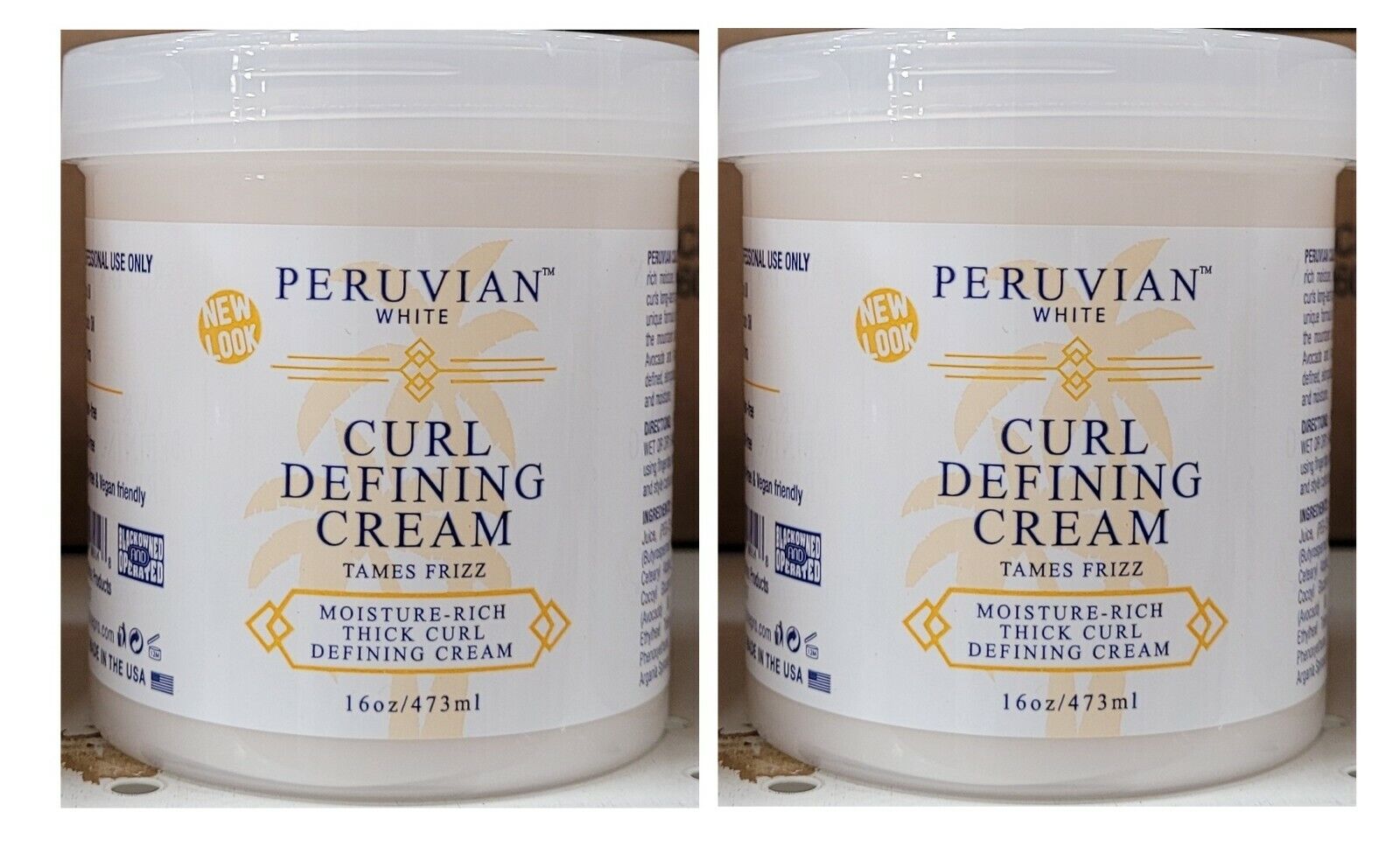 PERUVIAN White Curl Defining Cream, Pack of 2, 16 OZ