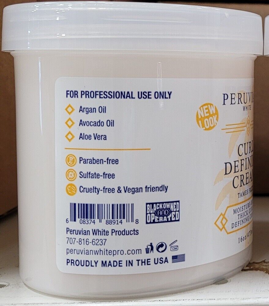 PERUVIAN White Curl Defining Cream, Pack of 2, 16 OZ