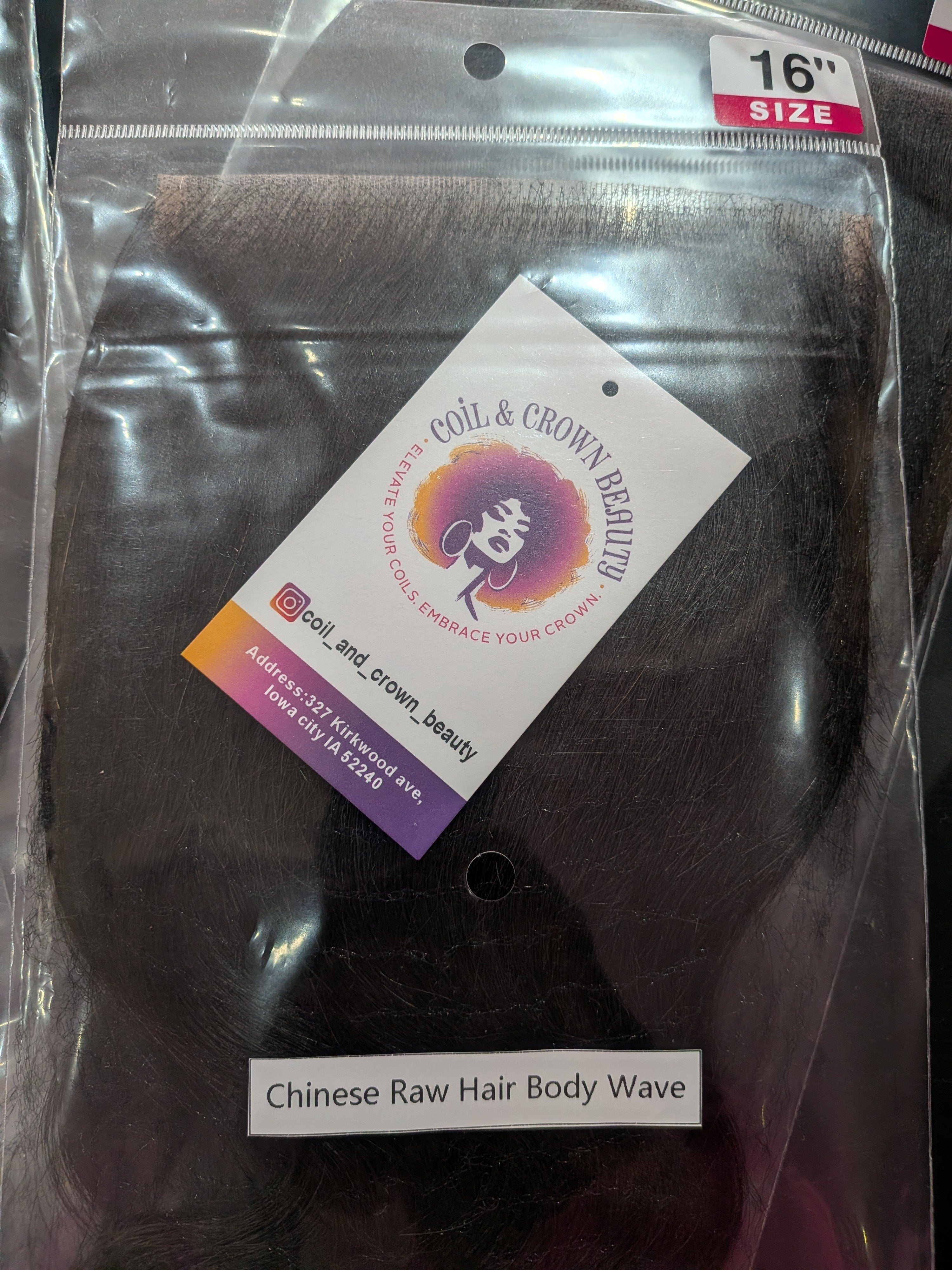Coil & Crown Chinese Raw Body Wave "16