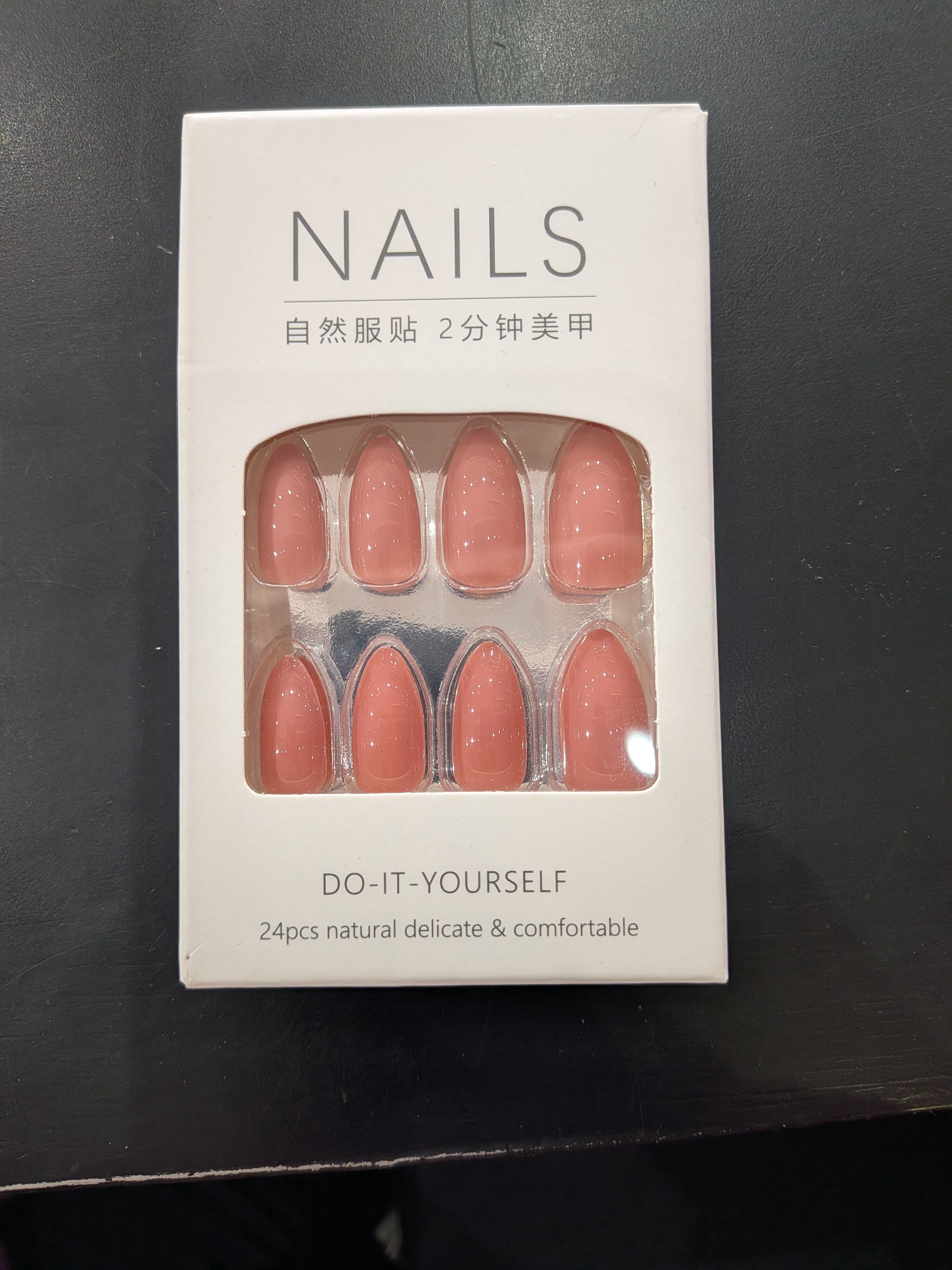 DIY Natural Pink Nail Set