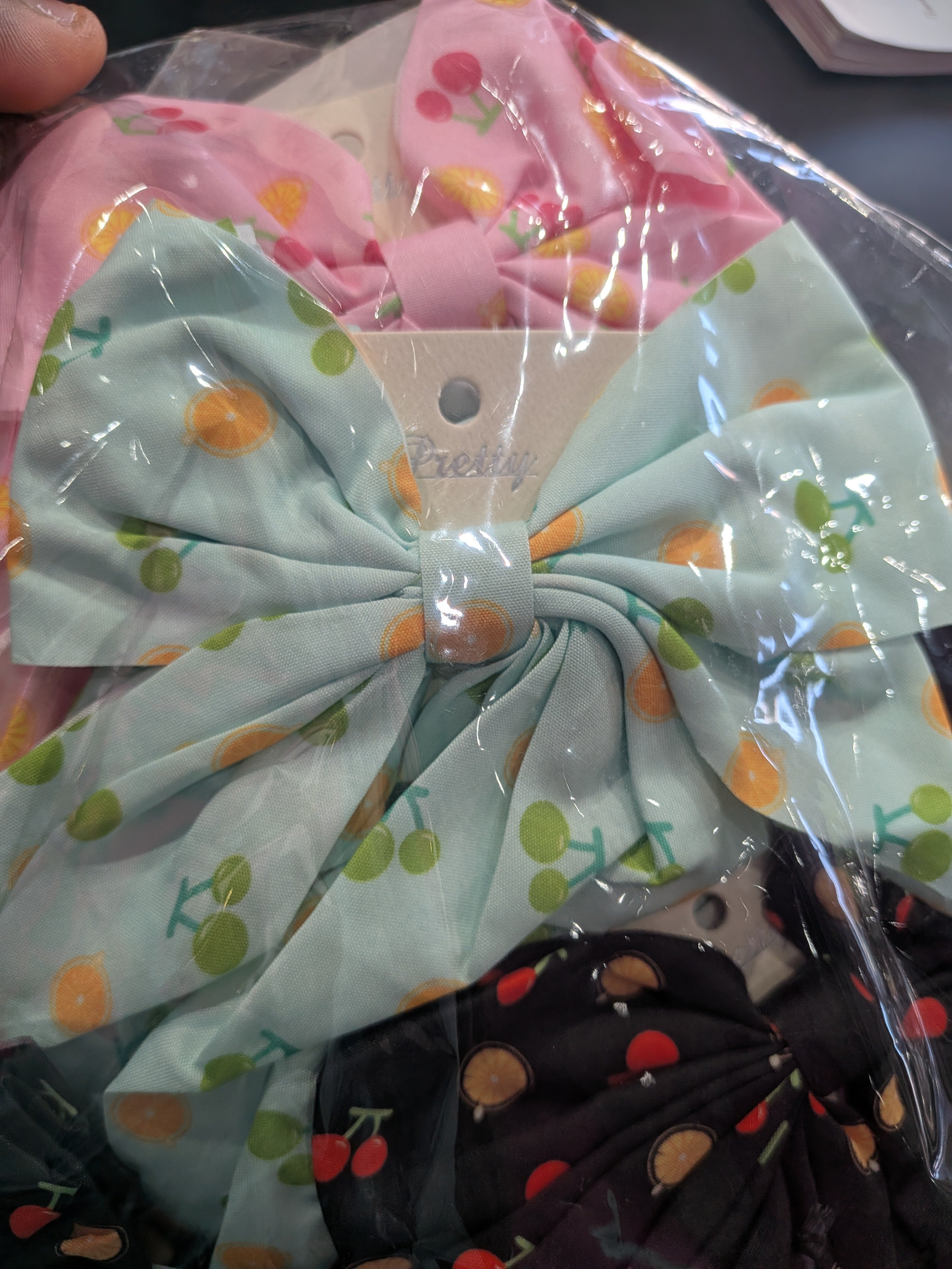 Pretty Fruit Print Hair Bows(each)