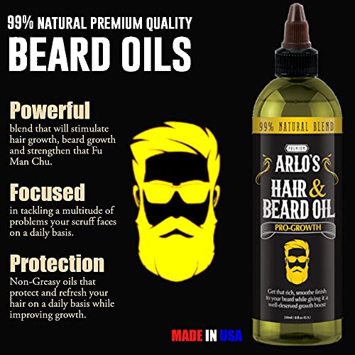 Arlo's Pro-Growth Hair and Beard Oil, 8 Oz. Pack of 1