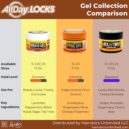 Allday Locks Lock N Twist Supreme Hold Hair Styling Product 5 oz
