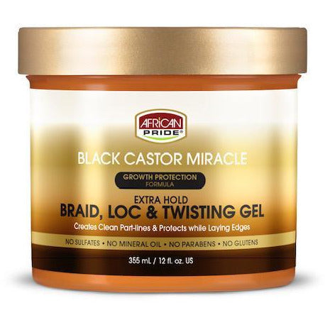African Pride BlackCastor Miracle Braid & Twist Gel 8oz
